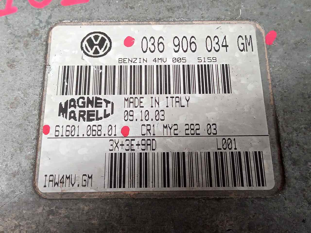 SEAT Cordoba 2 generation (1999-2009) Motorstyrenhet ECU 036906034GM 23803235