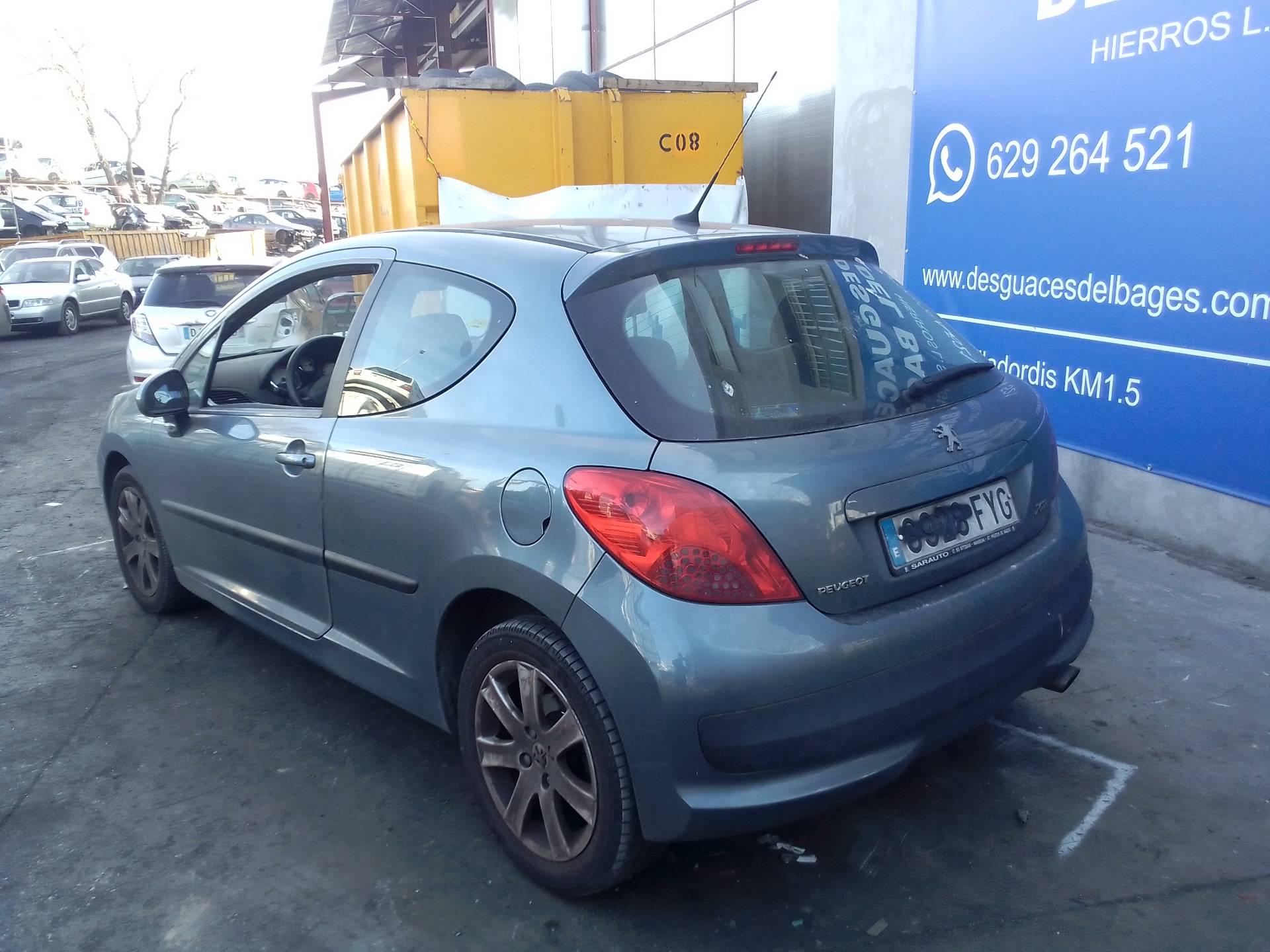 PEUGEOT 207 1 generation (2006-2009) Forreste højre dørlås 24099816 20052344