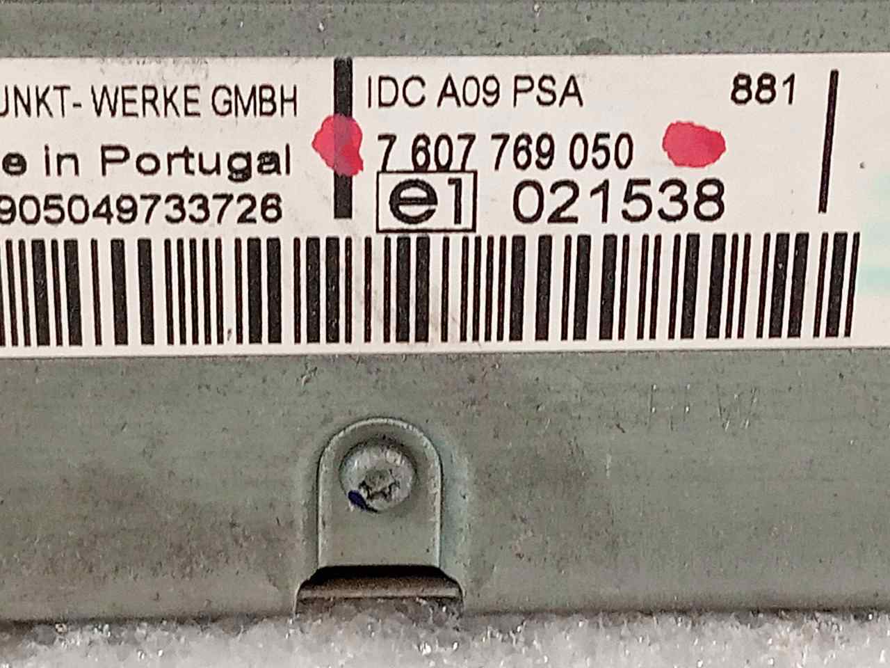 8HX 7607769050 de Citroen C3 pluriel (hb_) 2003-0 68 CV - pieza usada
