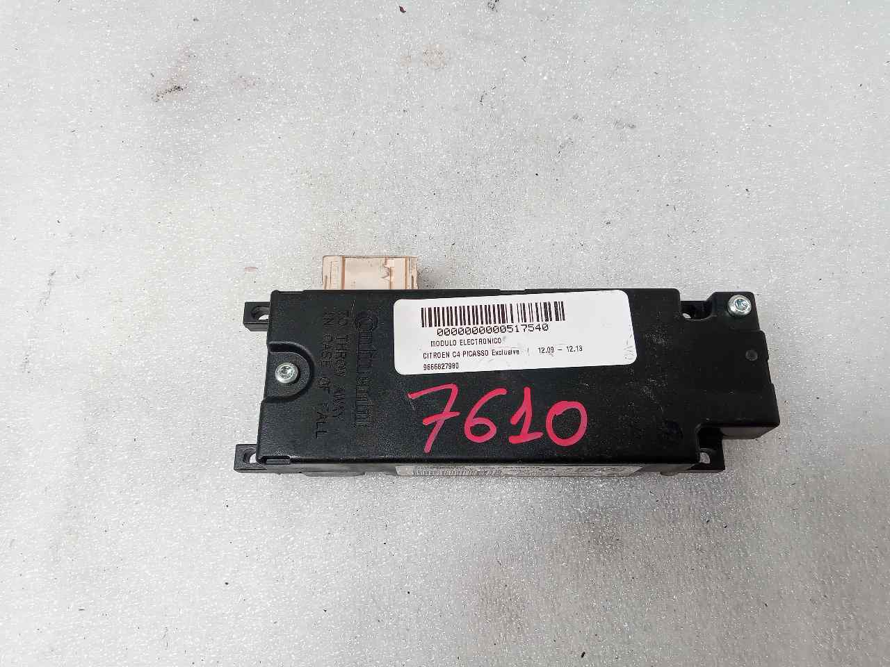 CITROËN C4 Picasso 1 generation (2006-2013) Other Control Units 9666827980 24856139