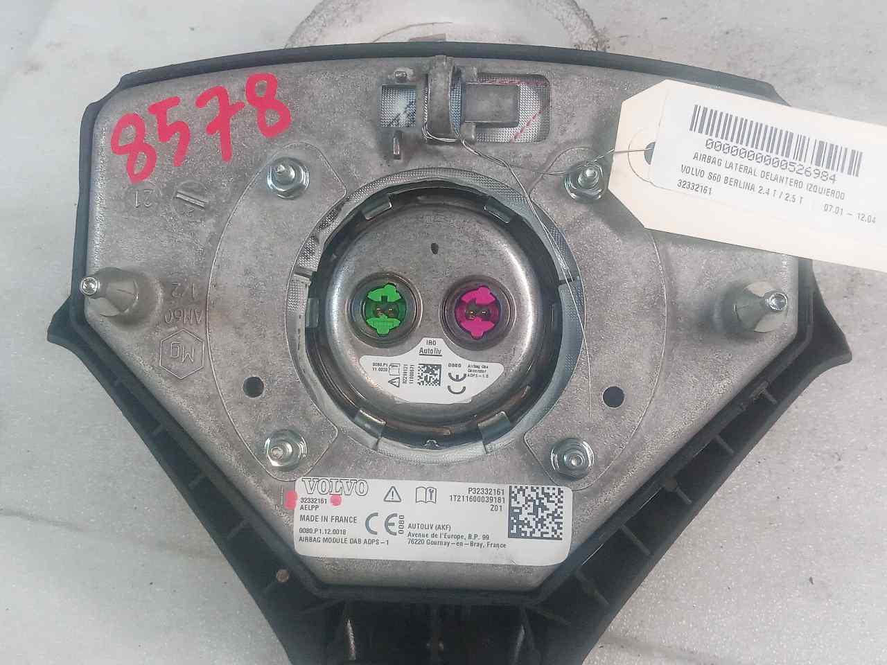 Airbag lateral delantero izquierdo 32332161 de Volvo S60 berlina 2001-2004 - pieza usada