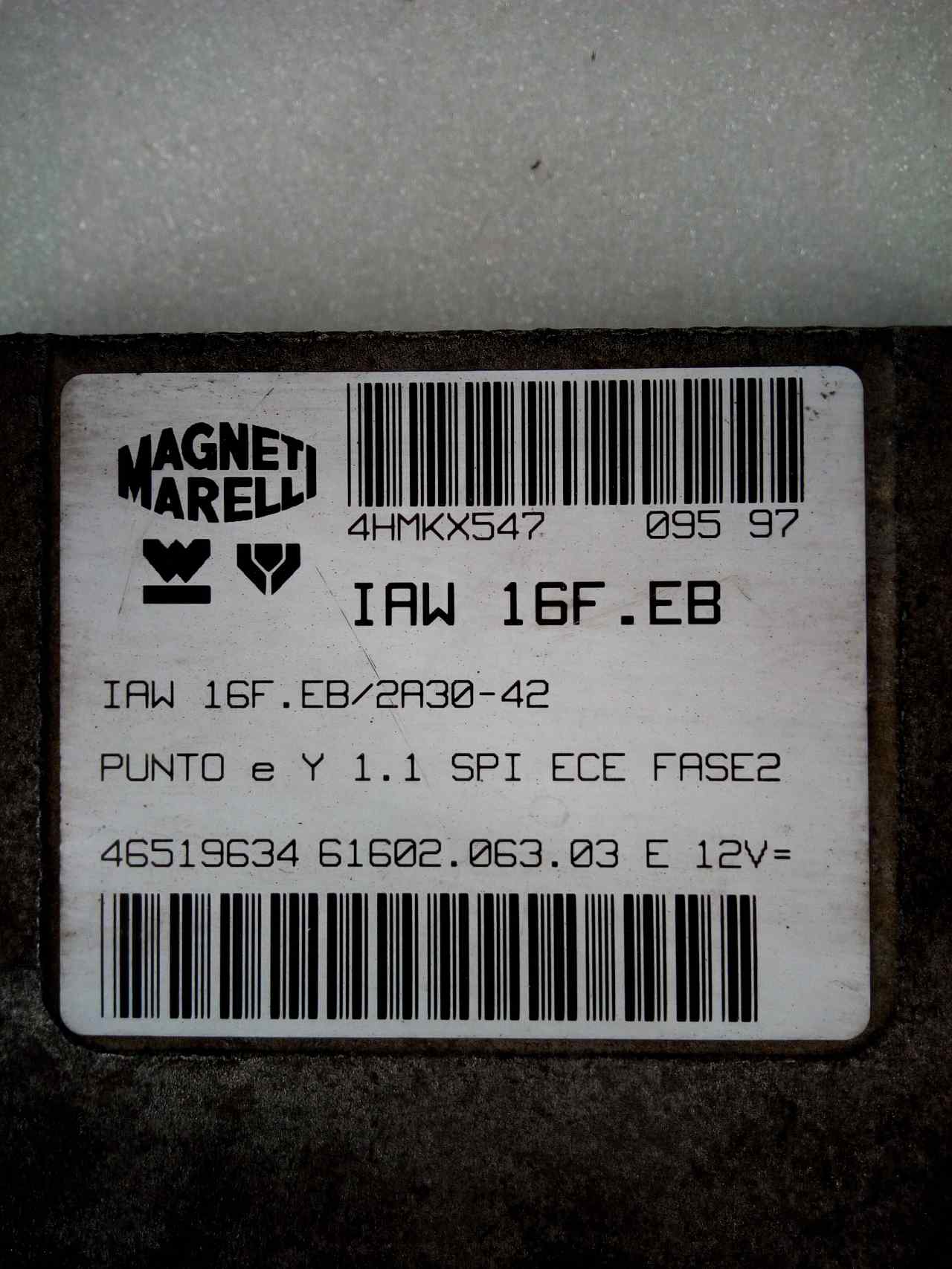 Switchboard engine uce 46519634 de Fiat I punto (176) berlina 1996-1999 - pieza usada