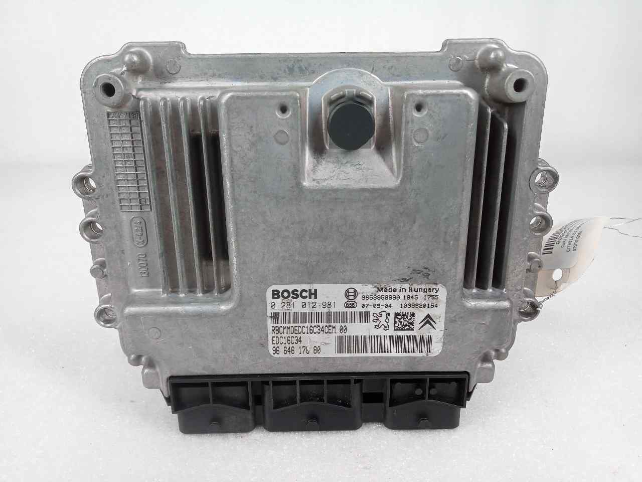 CITROËN C4 Picasso 1 generation (2006-2013) Engine Control Unit ECU 0281012981 20078145