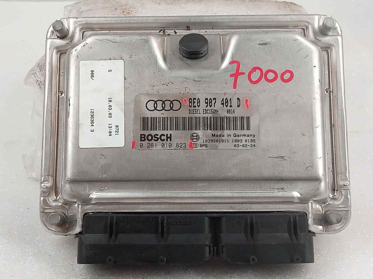 AUDI A4 B6/8E (2000-2005) Блок управления двигателем 0281010823 23802701