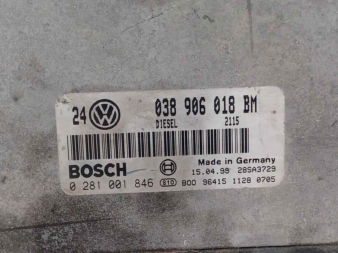 VOLKSWAGEN Bora 1 generation (1998-2005) Блок керування двигуном ECU 0281001846 21627911