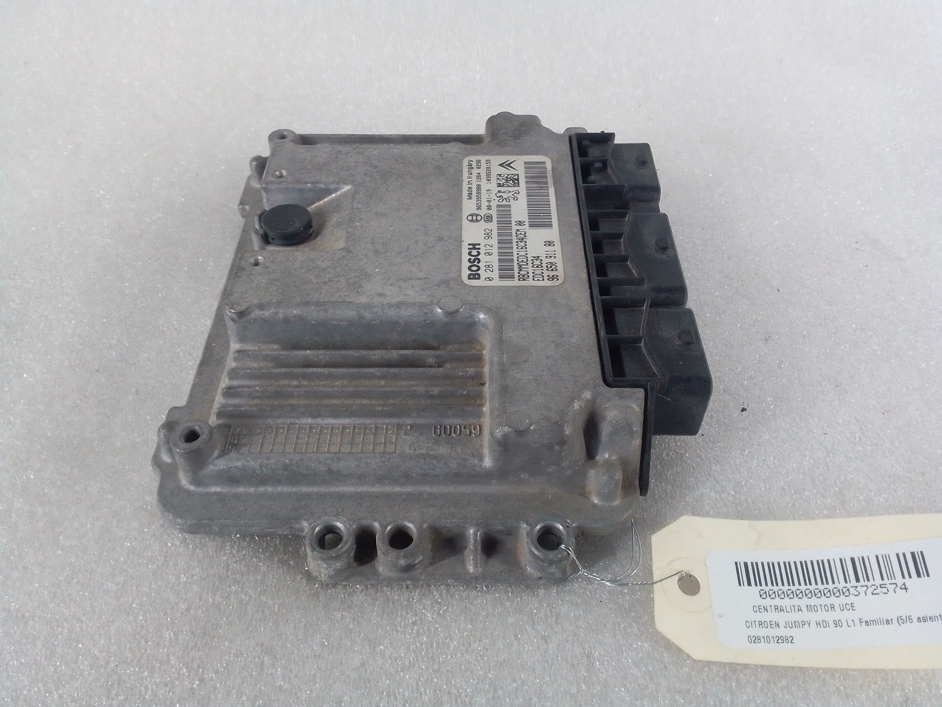 CITROËN Jumpy 2 generation (2007-2016) Engine Control Unit ECU 0281012982 20027758