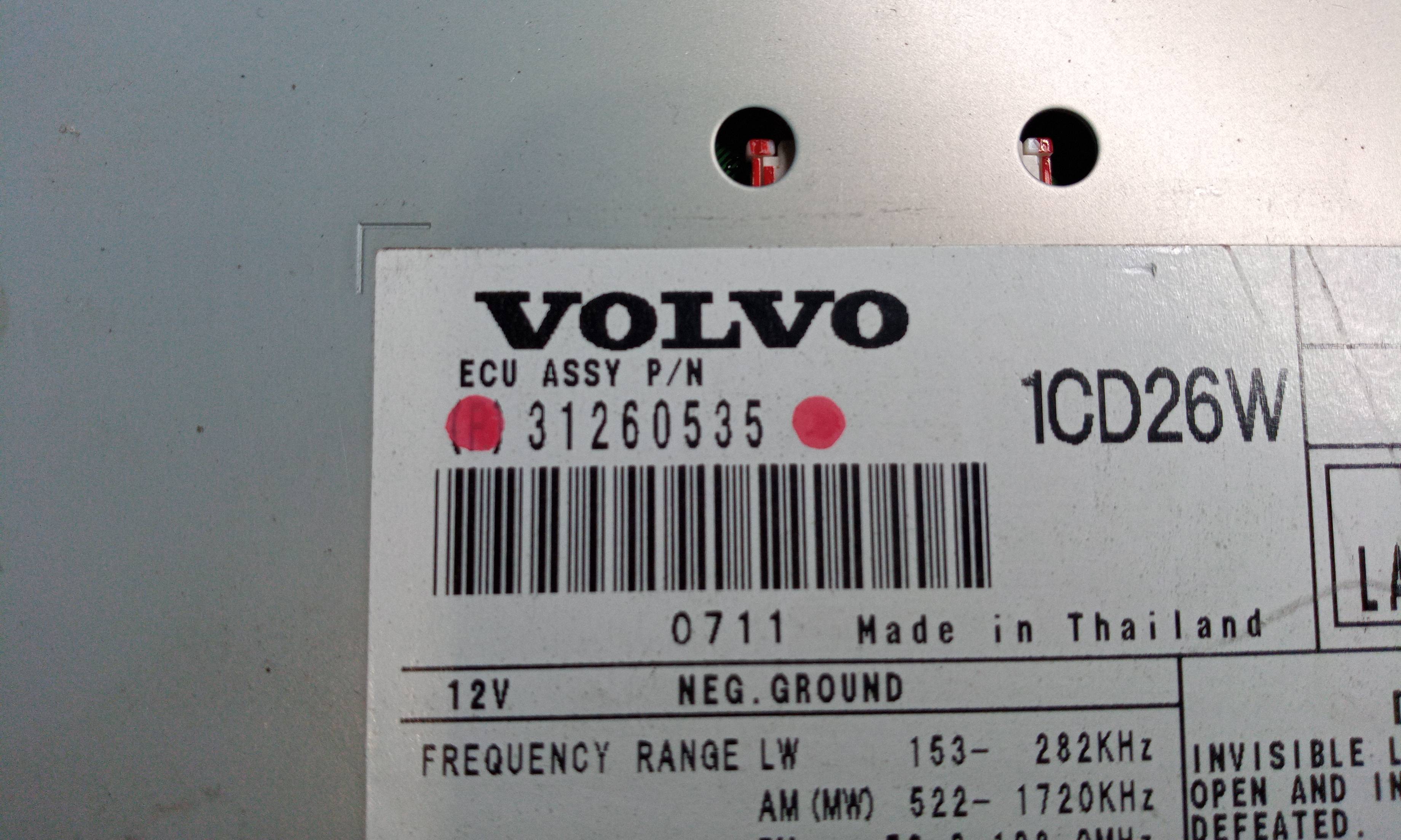 Sistema audio / radio cd 31260535 de Volvo Xc90 2005-2009 - pieza usada