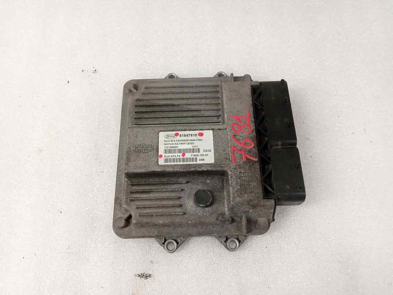 FORD Ka 2 generation (2008-2020) Motorstyrenhet ECU 51847810 25187857