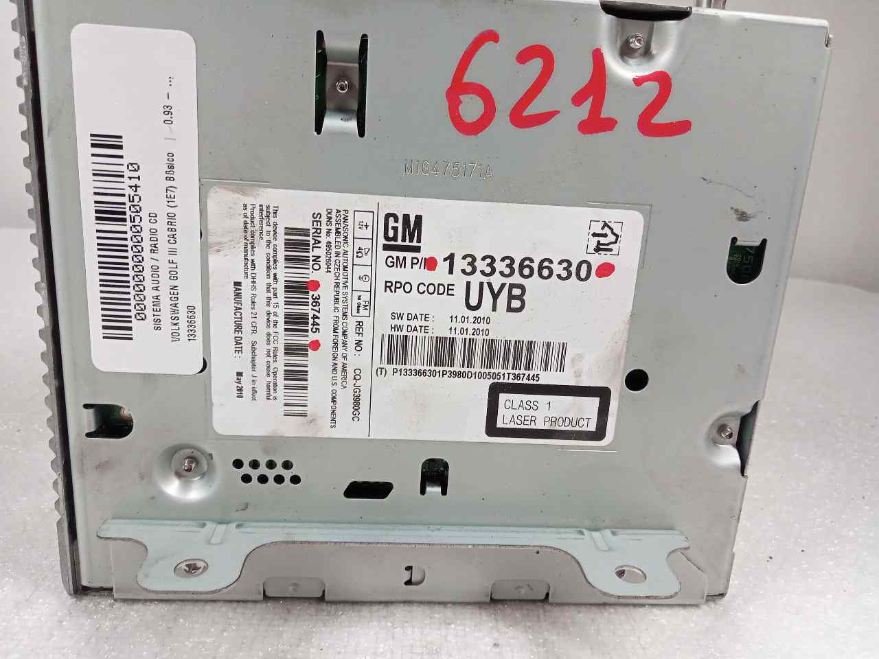 Radio cd/ sistema audio 2E 13336630 de Volkswagen Golf iii cabriolet (1e7) 1994-1998 116 CV