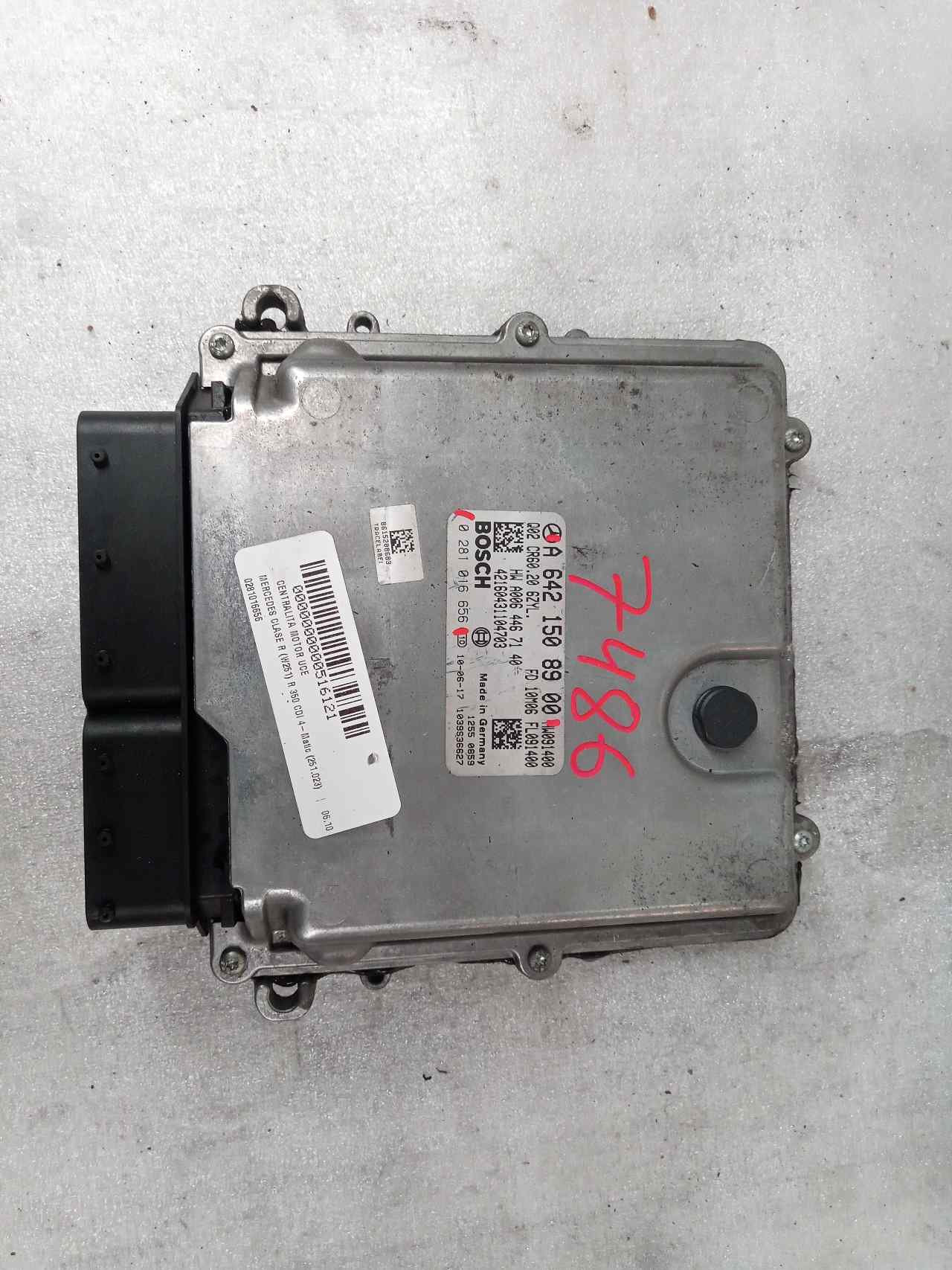 MERCEDES-BENZ R-Class W251 (2005-2017) Μονάδα ελέγχου κινητήρα ECU 0281016656 24855743