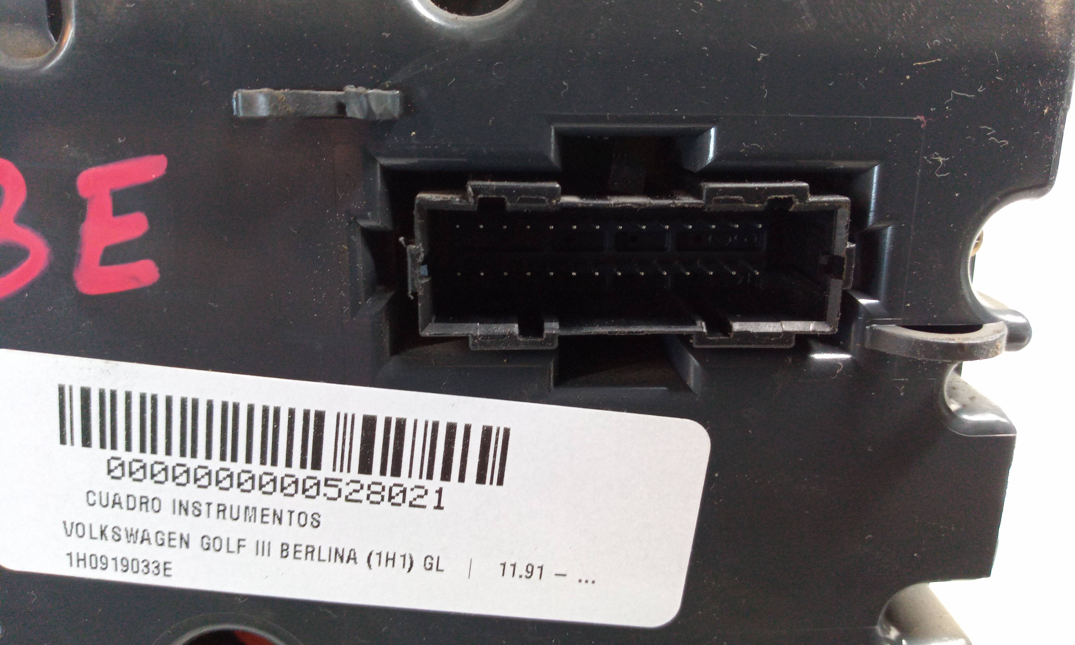 Cuadro de instrumentos AKL 1H0919033E de Volkswagen Golf iii (1h1) 1991-1997 - pieza usada