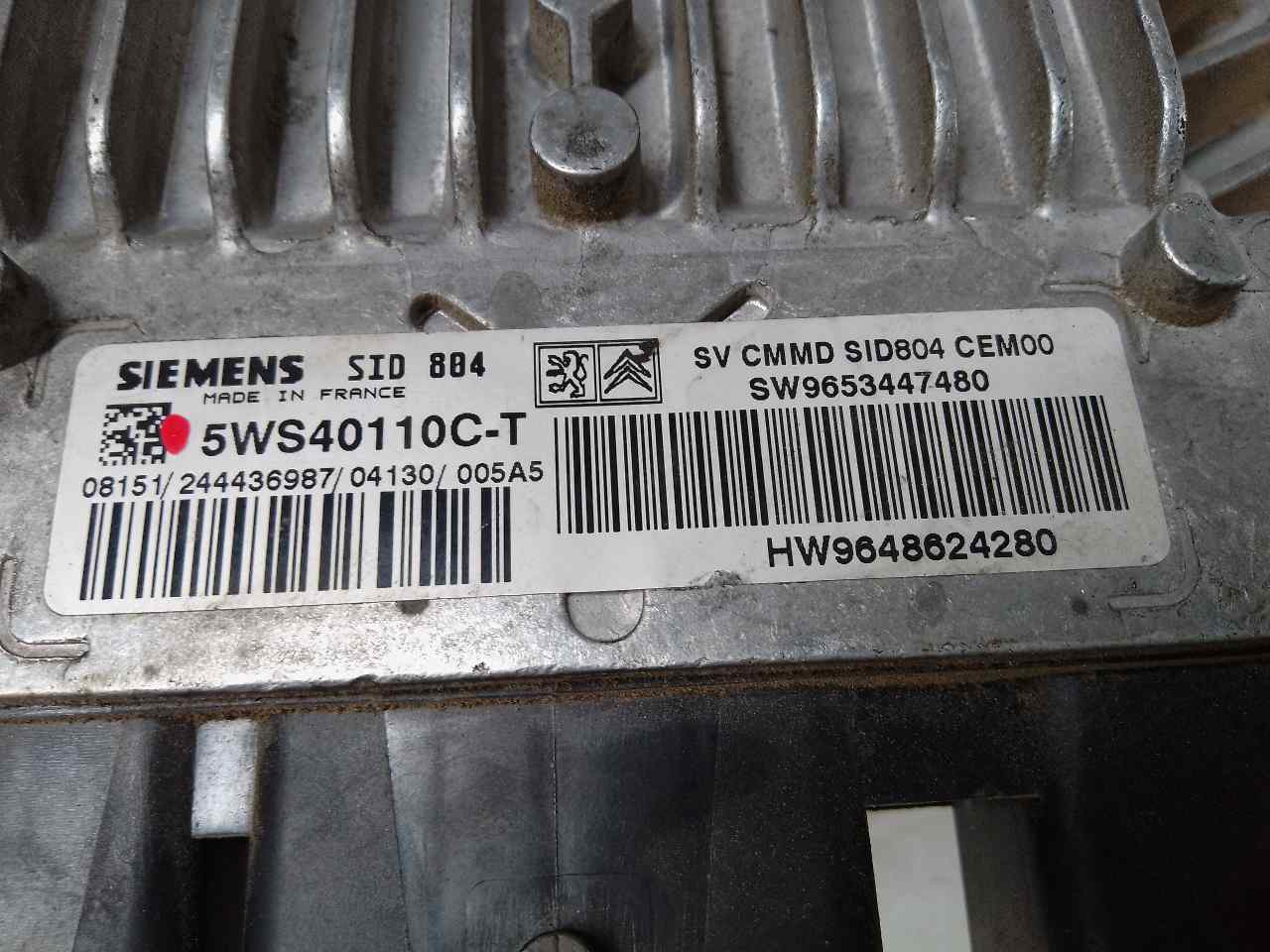 CITROËN C3 1 generation (2002-2010) Engine Control Unit ECU 5WS40110CT 24839800