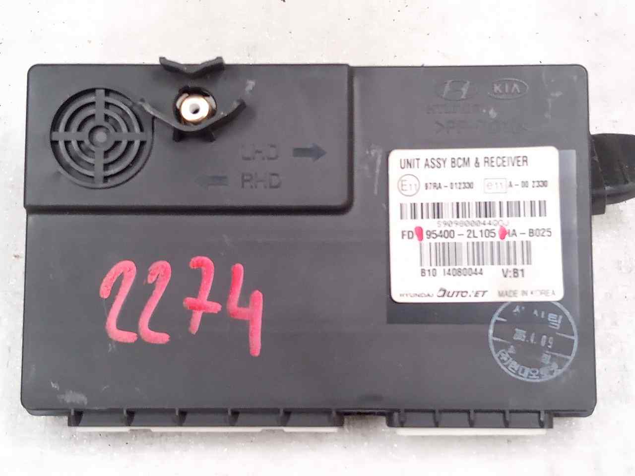 HYUNDAI i30 FD (1 generation) (2007-2012) Andre kontrollenheter 954002L105 23814882