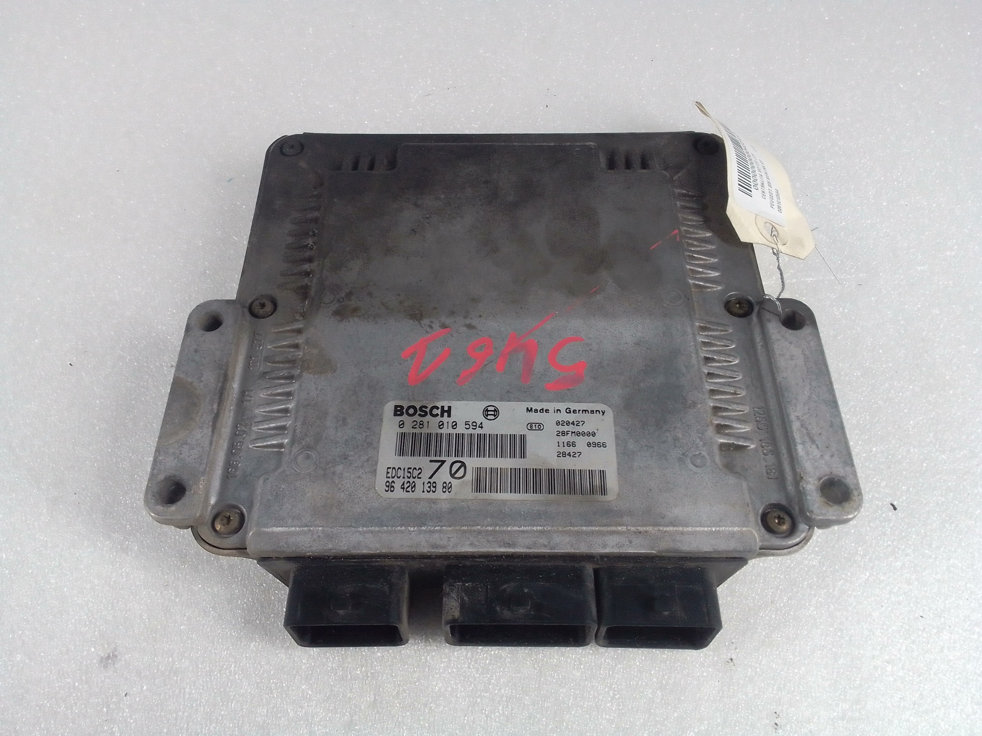 PEUGEOT 206 1 generation (1998-2009) Moottorin ohjausyksikkö ECU 0281010594 20074004