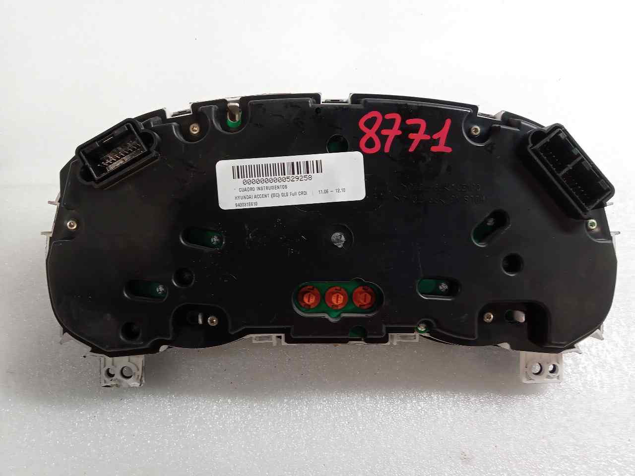 Cuadro de instrumentos D4FA 940031E610 de Hyundai Accent iii sedán (mc) 2005-2010 - pieza usada