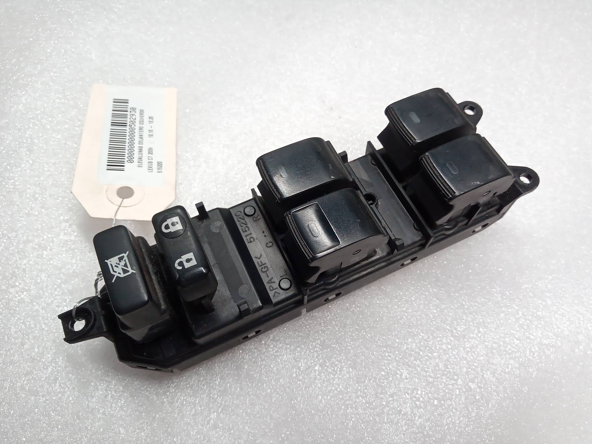 LEXUS CT 1 generation (2010-2024) Front Left Door Window Switch 515220 24827399