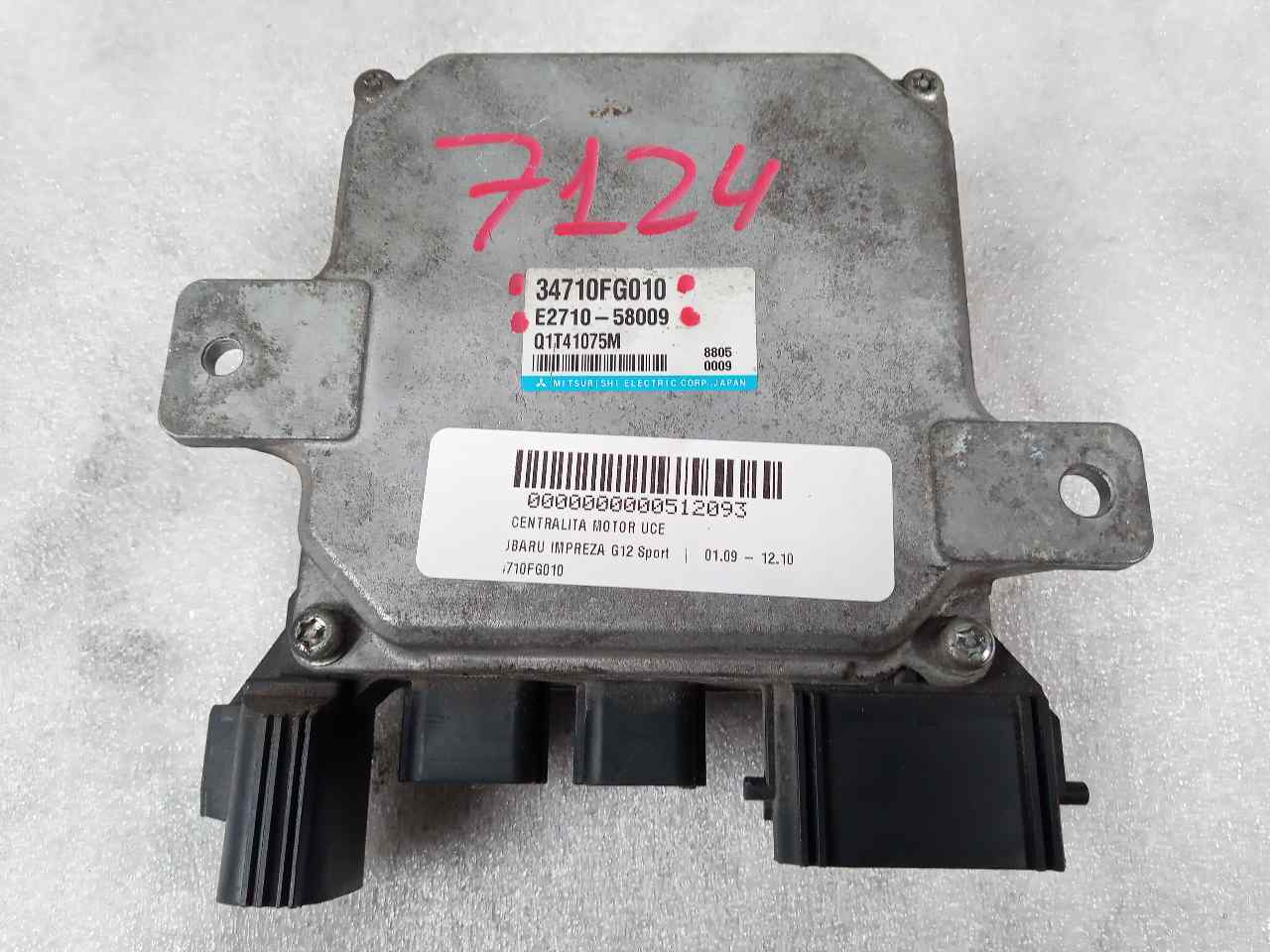 SUBARU Impreza 3 generation (2007-2014) Motora vadības bloks 34710FG010 23803252