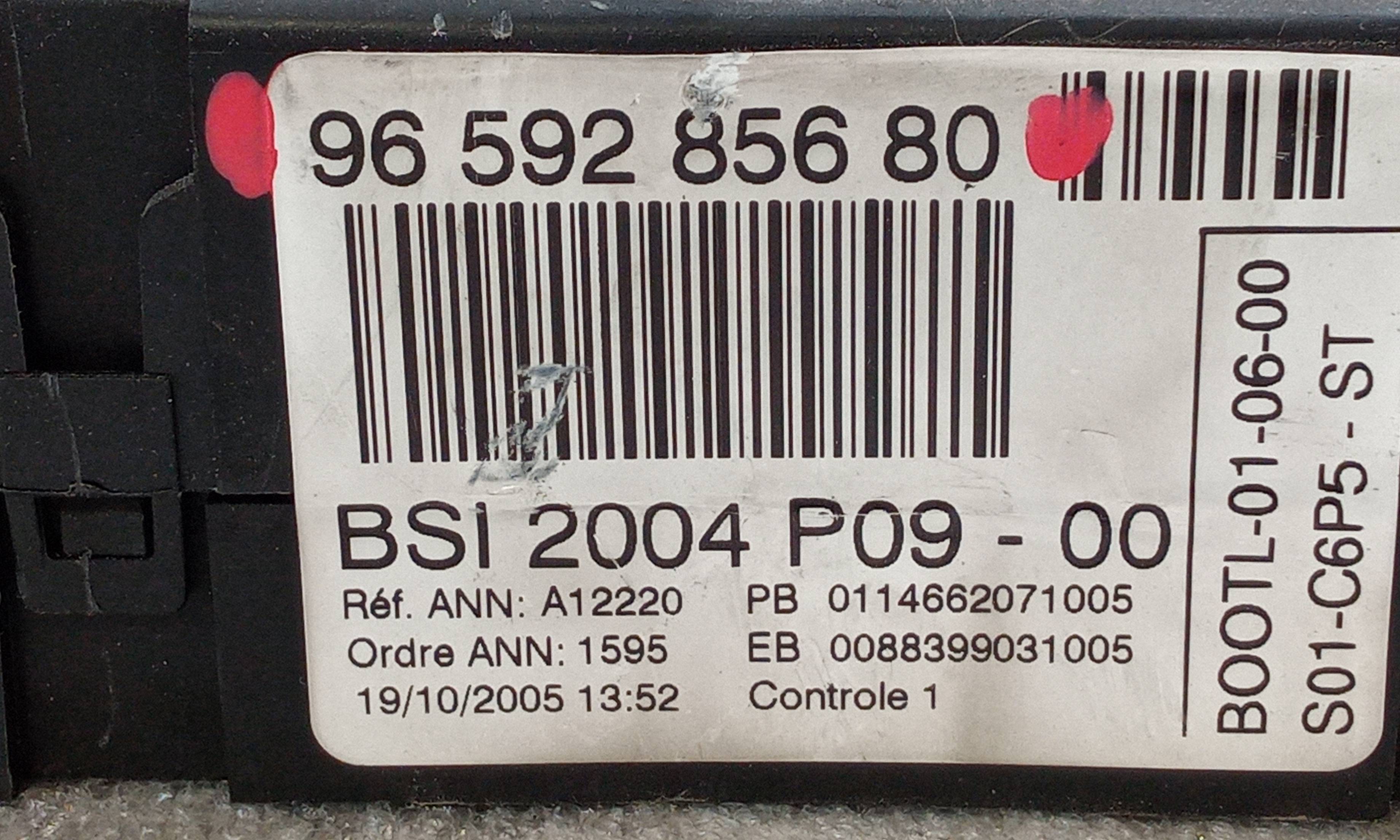 Caja de relés / fusibles NFS(TU5JP4S) 9659285680 de Citroen C2 enterprise (jg_) 2006-2009 122 CV - pieza usada