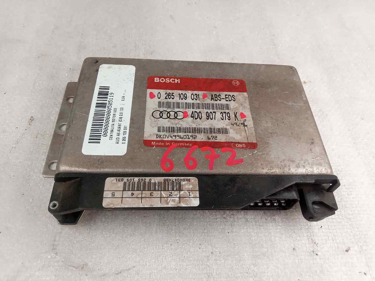 AUDI 100 4A/C4 (1990-1994) Motorkontrollenhet ECU 0265109031 24854140