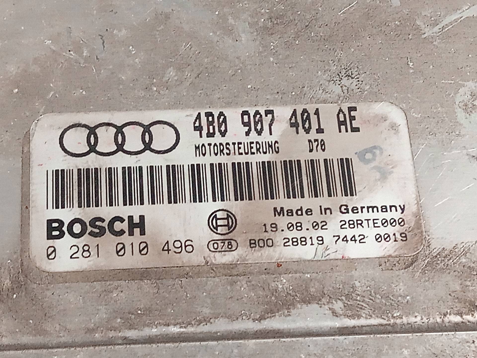 AUDI A6 C5/4B (1997-2004) Engine Control Unit ECU 0281010496 24839838