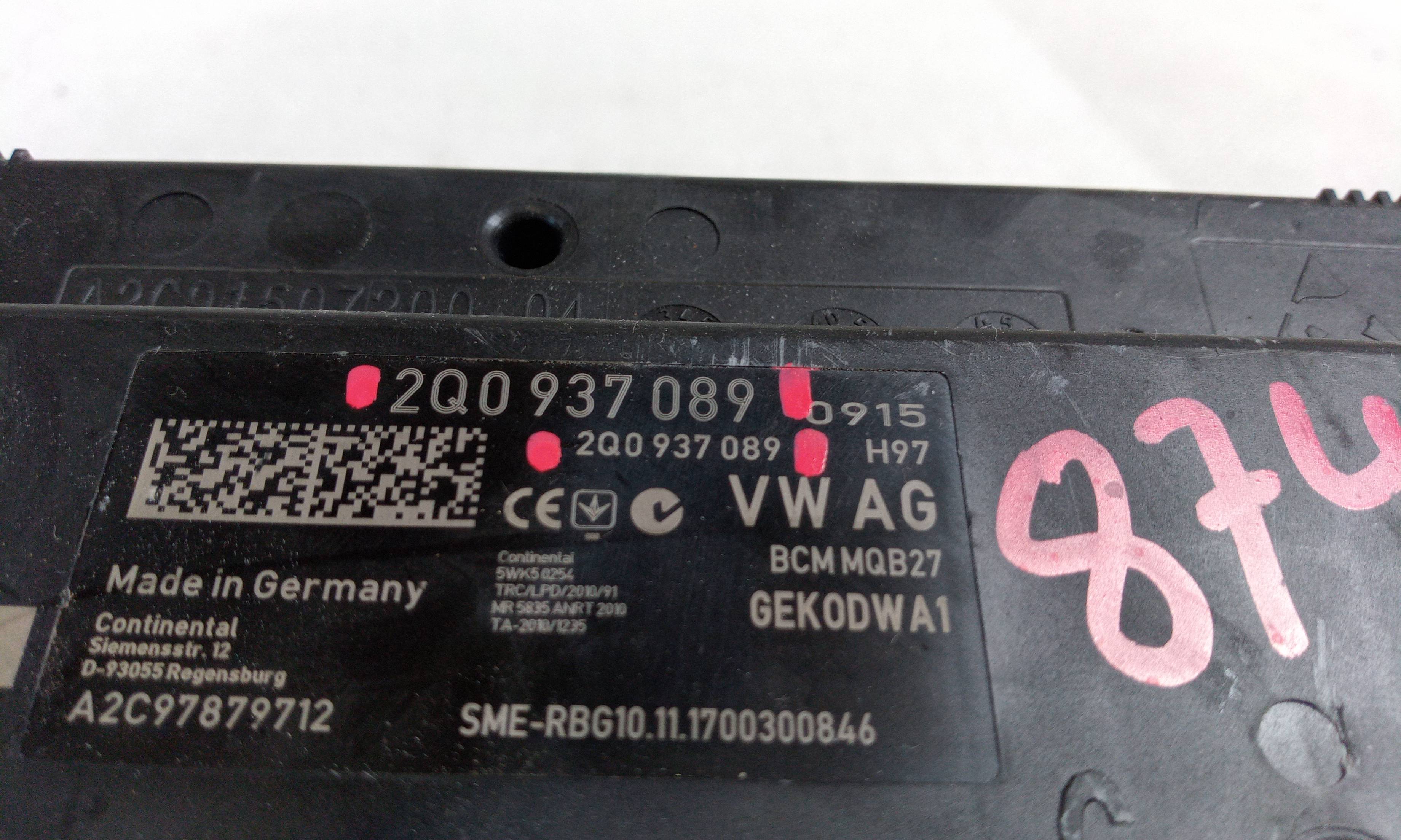 Scatola relè / fusibili 2Q0937089 de Volkswagen Polo vi (ae1) 2021-0 con 79416 km - pieza usada