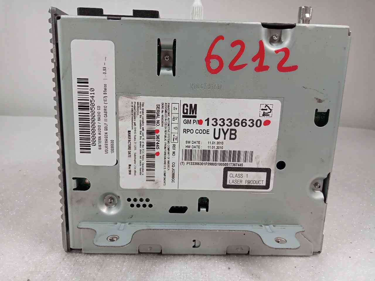 Radio cd/ sistema audio 2E 13336630 de Volkswagen Golf iii cabriolet (1e7) 1994-1998 116 CV - pieza usada
