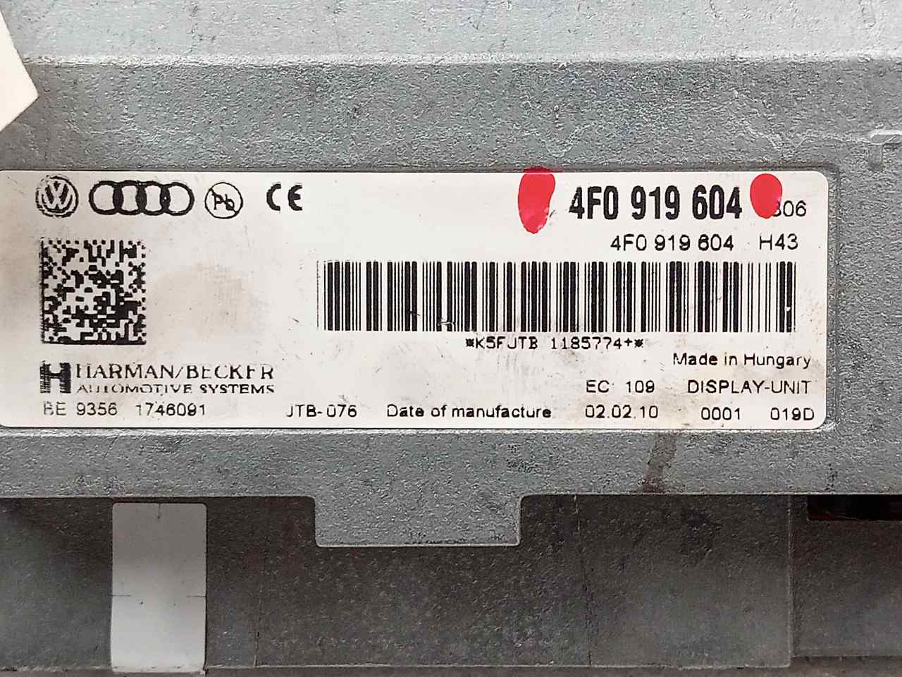 AUDI A5 Sportback Other Interior Parts 4F0919604 24828049