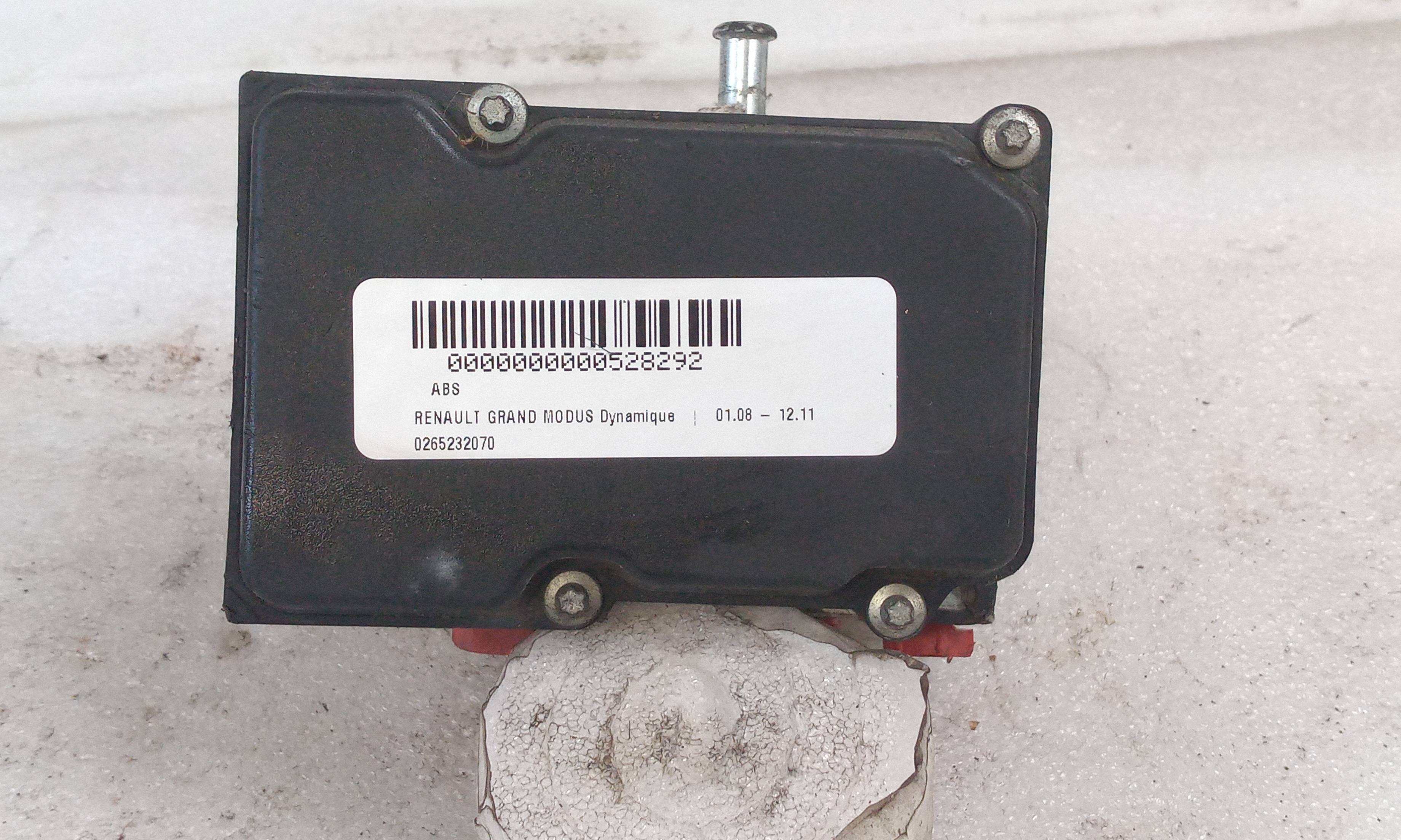 Abs 0265232075 de Renault Grand modus 0-0 106 CV con 274000 km - pieza usada