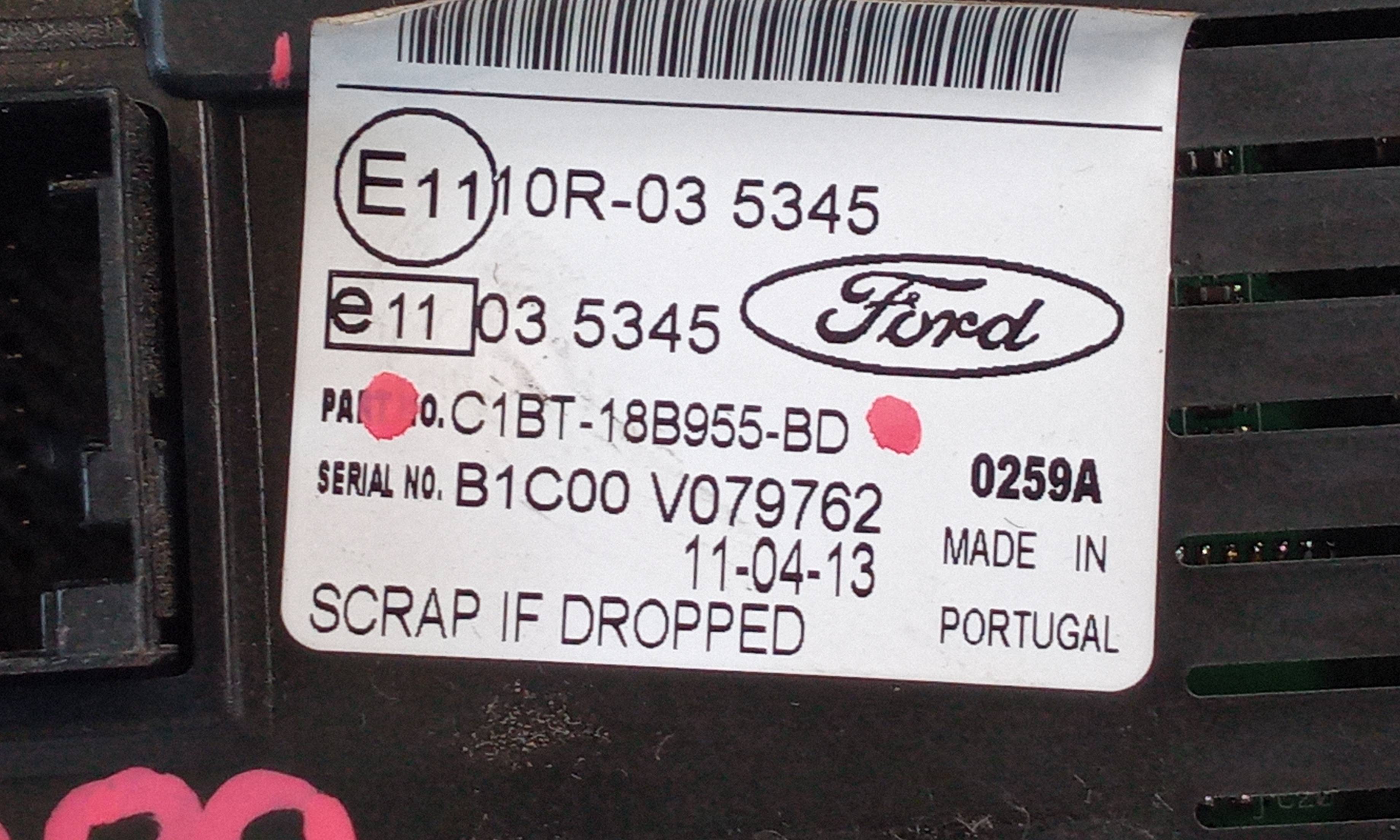 Pantalla multifunción C1BT18B955BD de Ford Fiesta vi (cb1, ccn) 2008-2017 - pieza usada