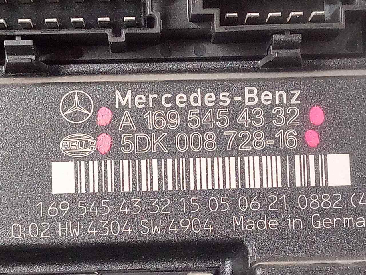 MERCEDES-BENZ A-Class W169 (2004-2012) Motorkontrollenhet ECU A1695454332 25240062