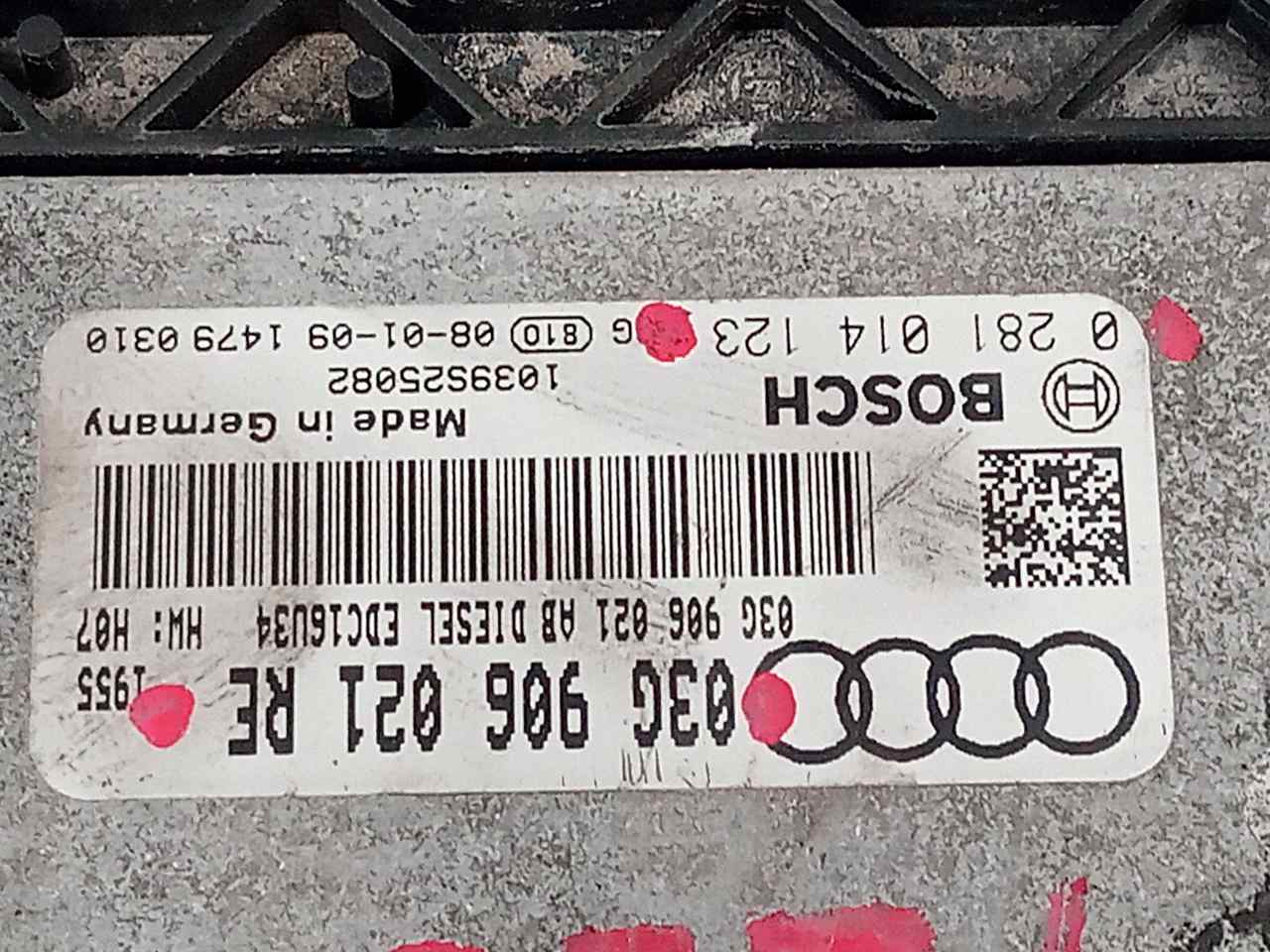 AUDI A3 8P (2003-2013) Μονάδα ελέγχου κινητήρα ECU 03G906021RE 23803370