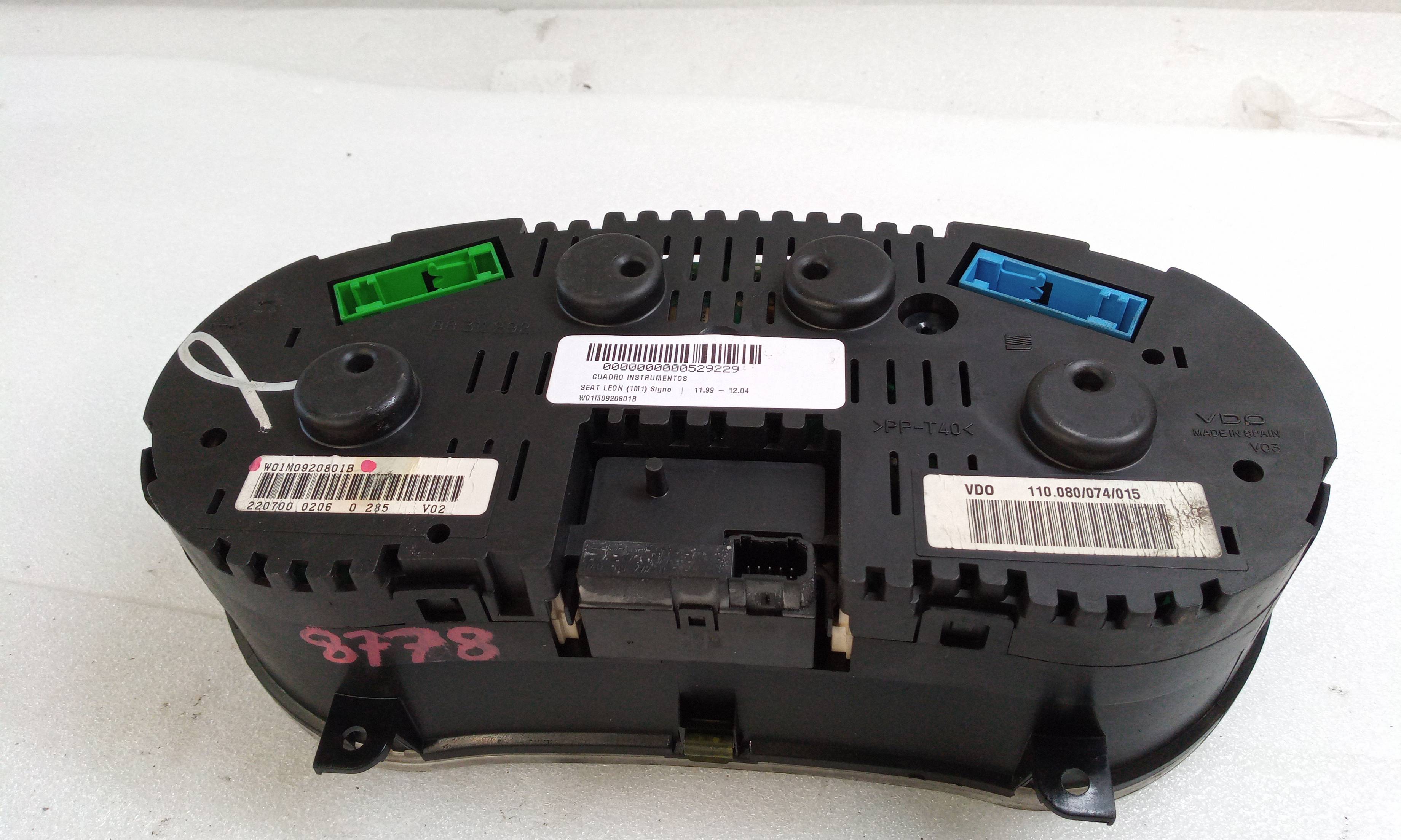 Cuadro de instrumentos W01M0920801B de Seat Leon (1m1) 1999-2006 - pieza usada