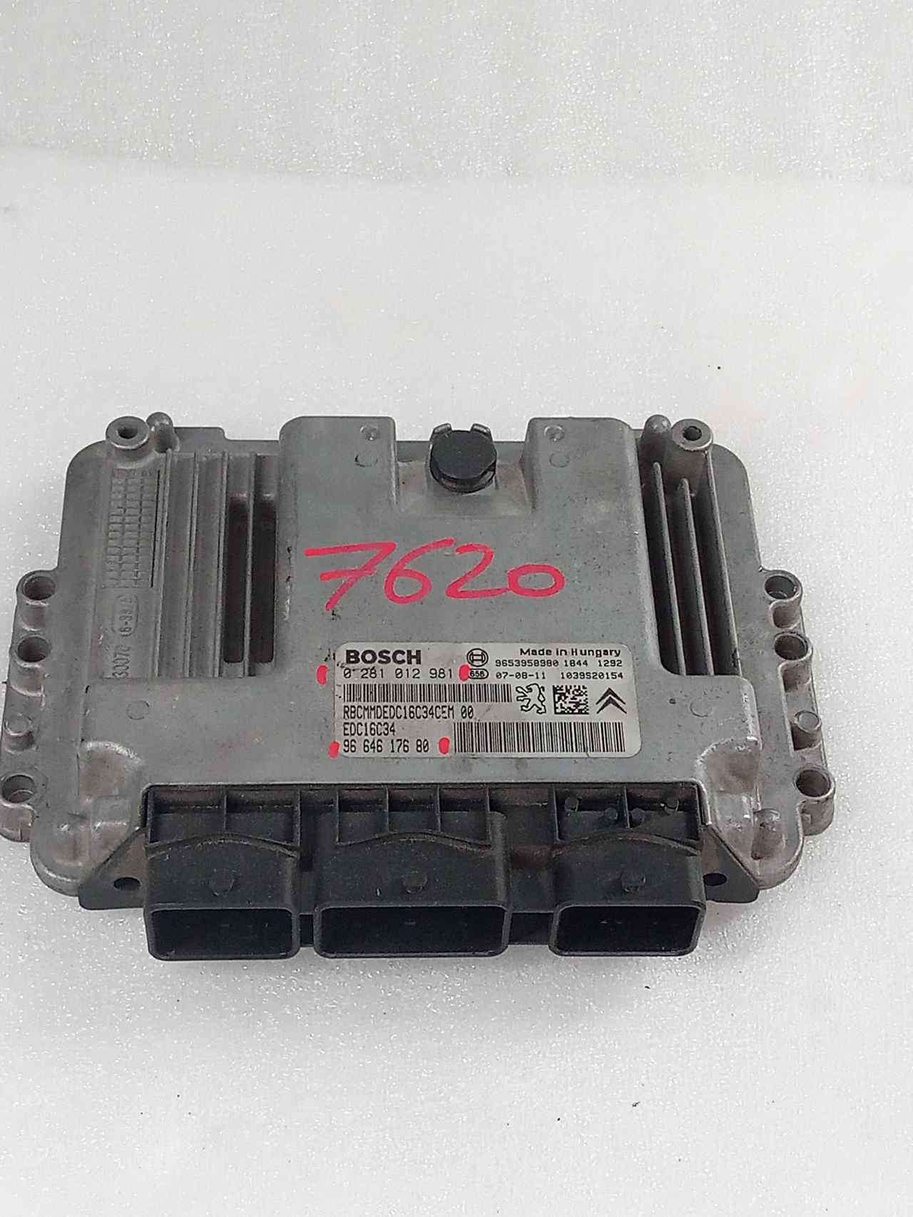 CITROËN C4 Picasso 1 generation (2006-2013) Engine Control Unit ECU 0281012981 25187843