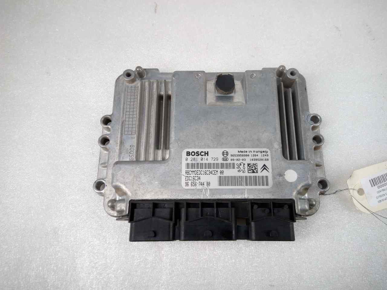 CITROËN C4 Picasso 1 generation (2006-2013) Variklio kompiuteris 0281014729 20066578