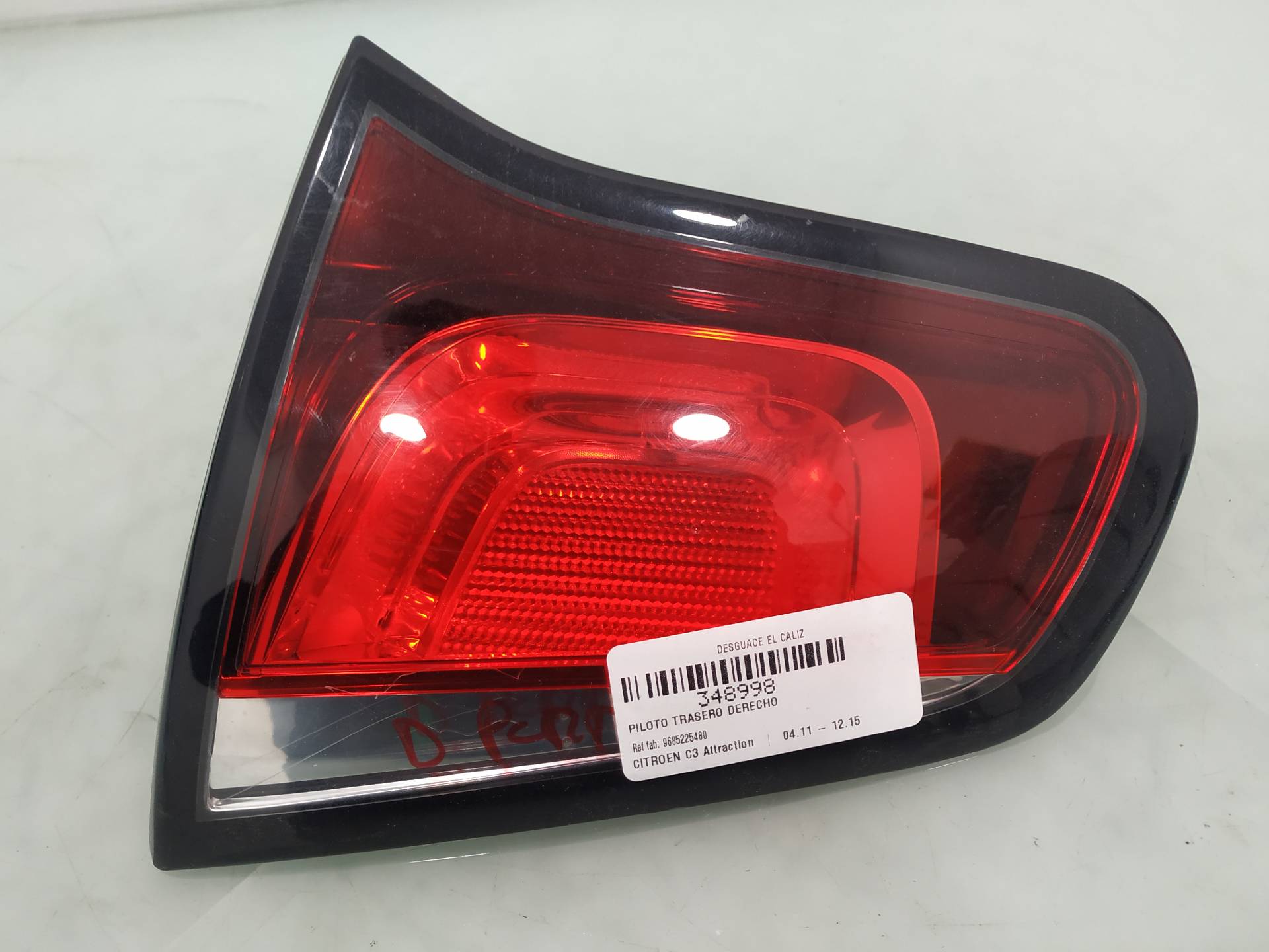 CITROËN C1 1 generation (2005-2016) Rear Right Taillight Lamp 9685225480 19024067