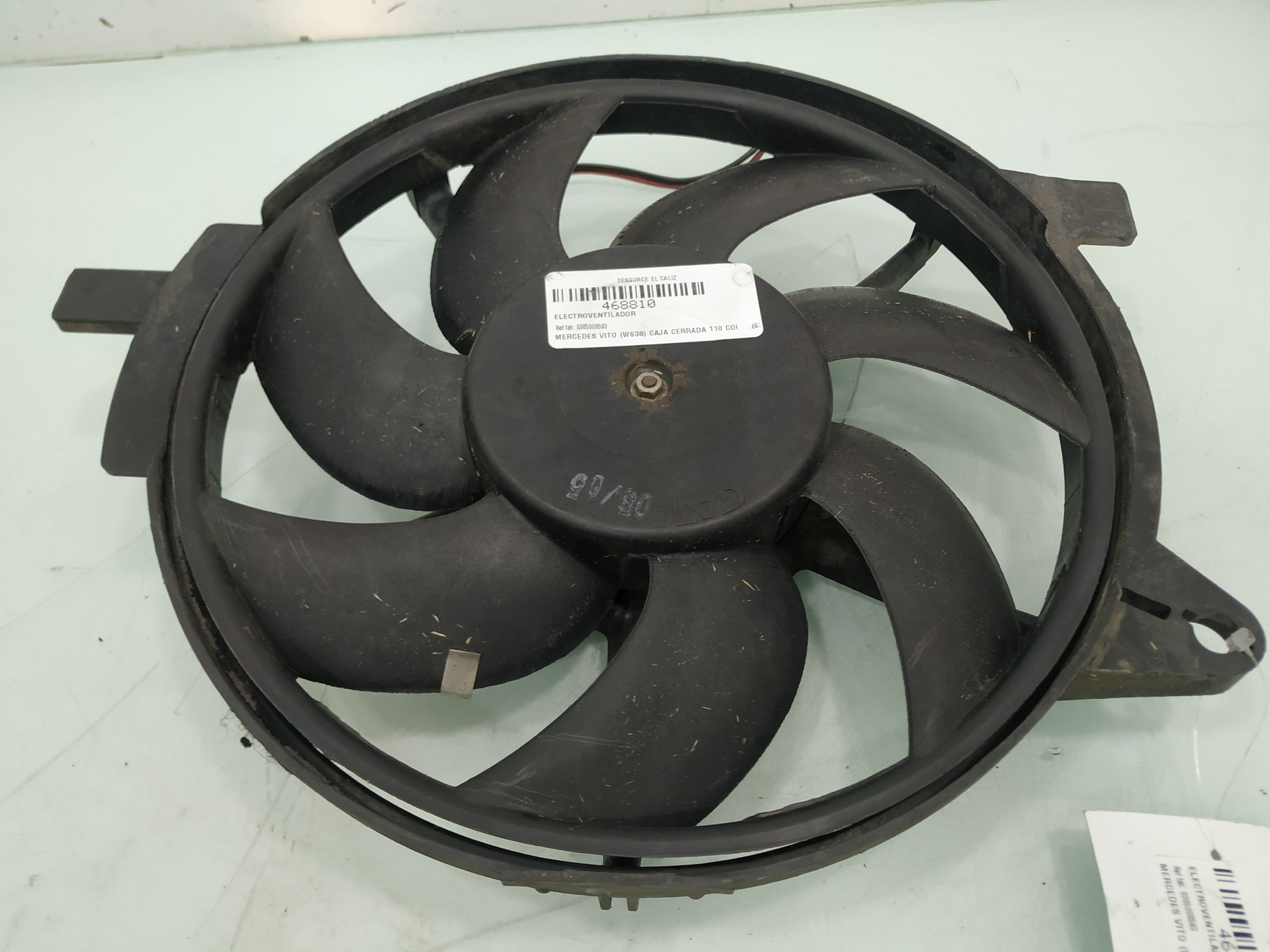 MERCEDES-BENZ Vito W638 (1996-2003) Difuzora ventilators 0385000593 24919017