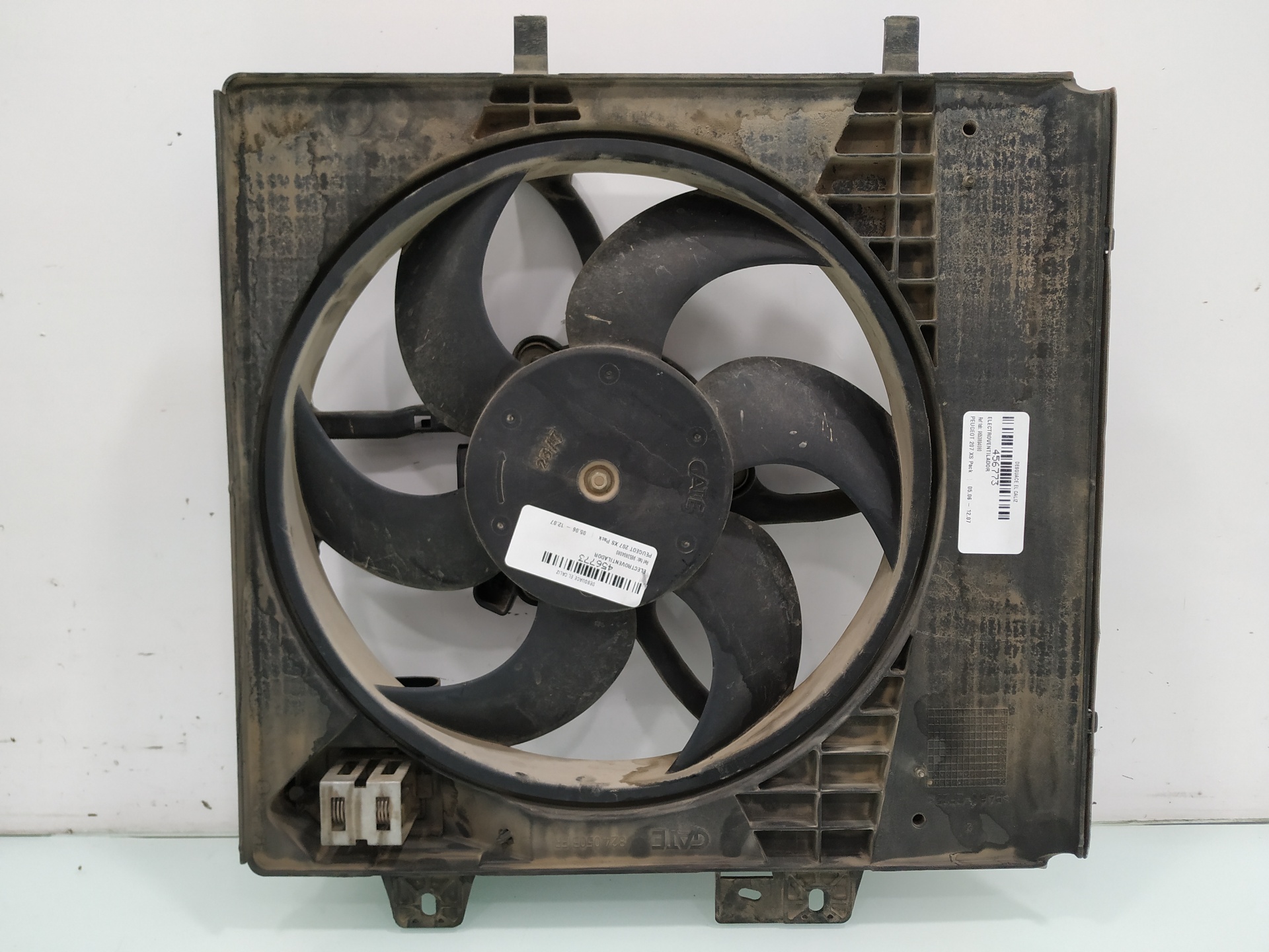 PEUGEOT 207 1 generation (2006-2009) Difūzoriaus ventiliatorius 9653804080 22845998