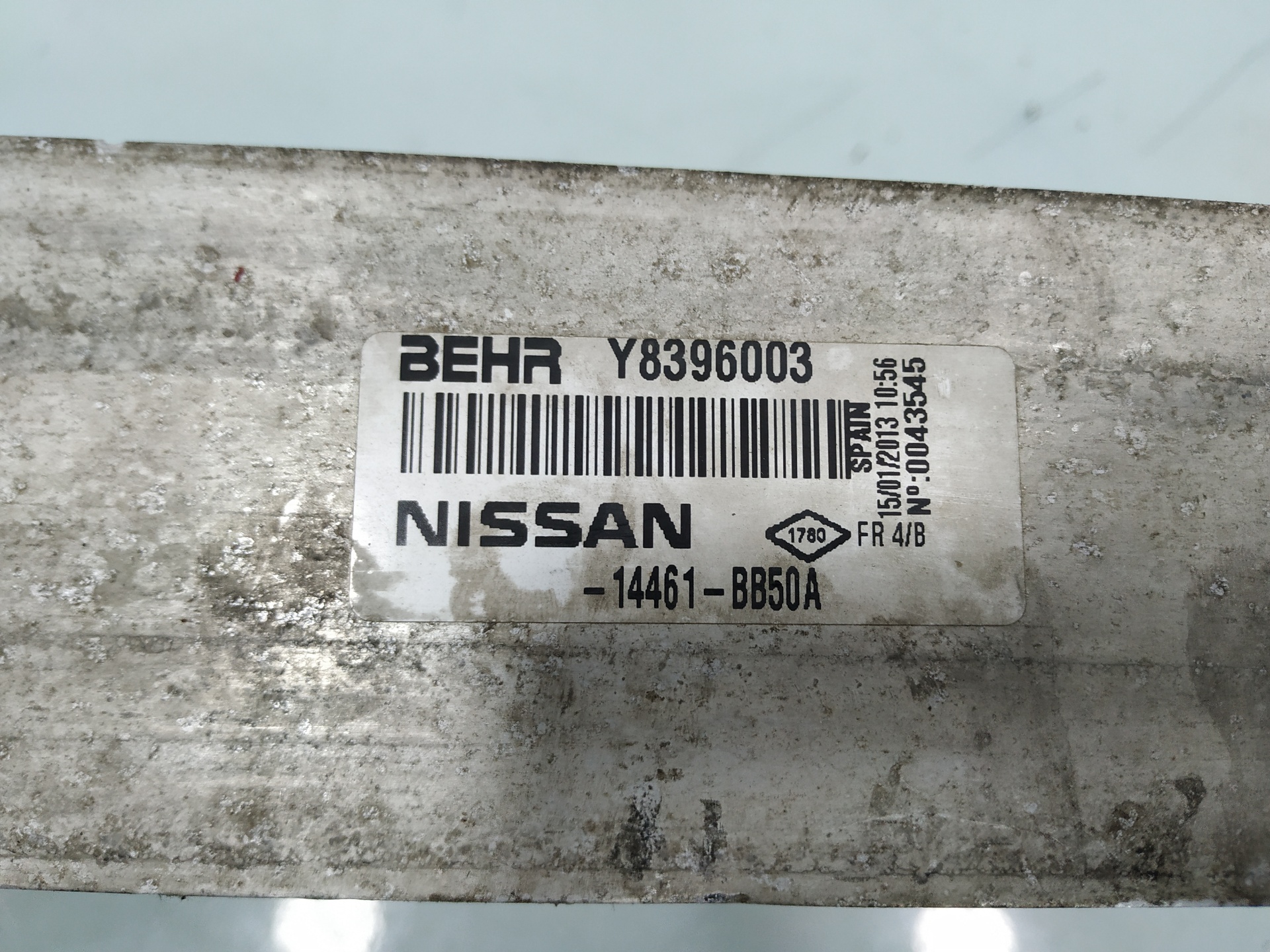NISSAN Qashqai 1 generation (2007-2014) Intercooler Radiator 14461BB50A 24920278