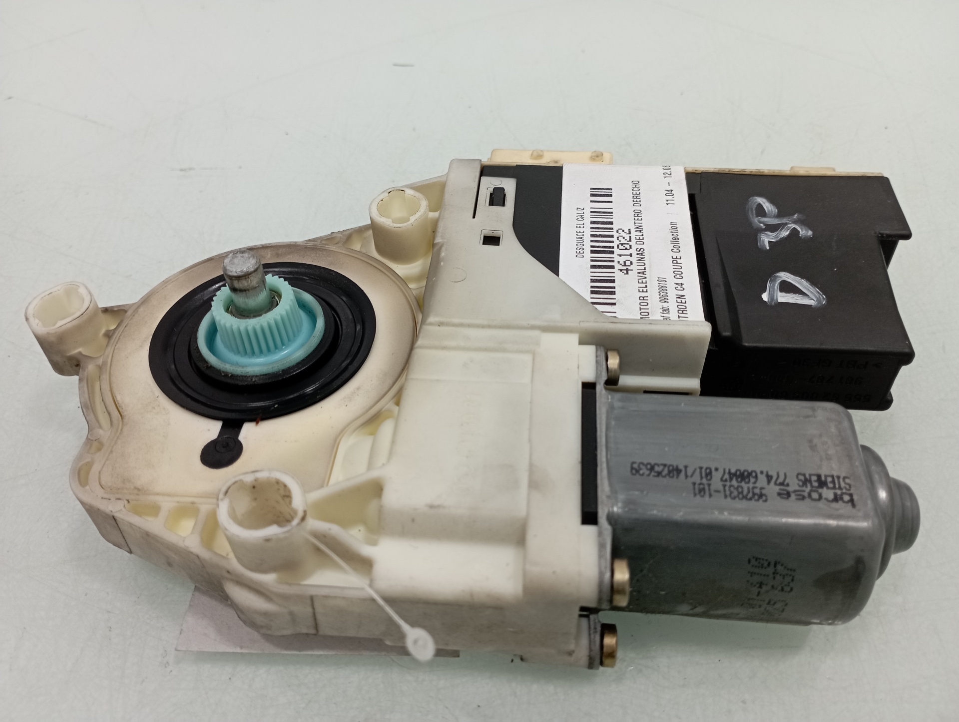 CITROËN C4 1 generation (2004-2011) Motor de control geam ușă dreapta față 996388101 24915329