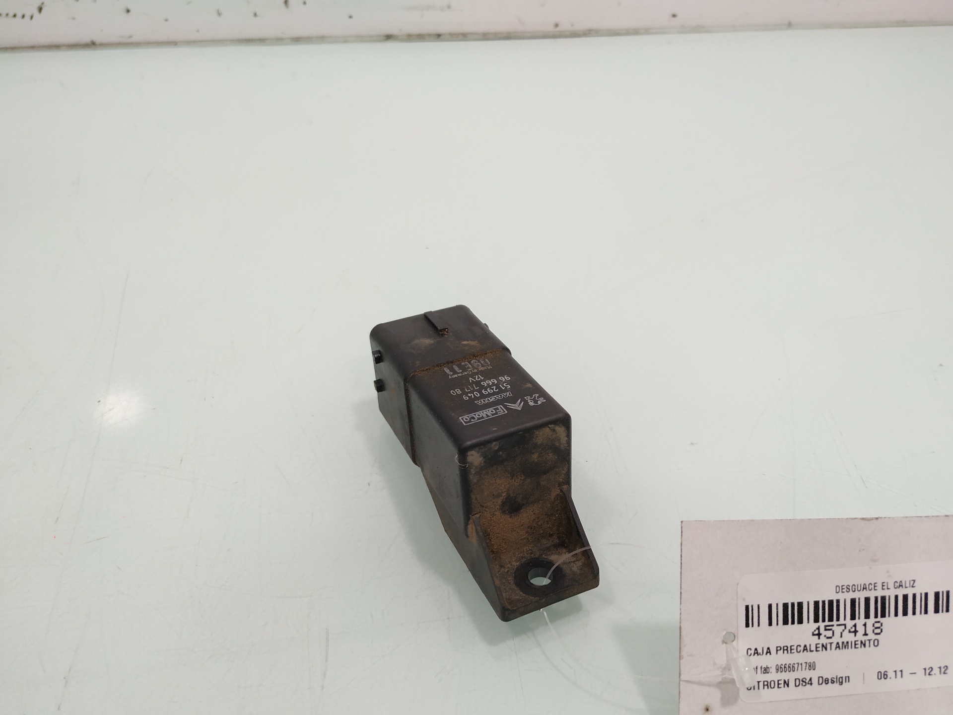 CITROËN DS4 1 generation (2010-2016) Relays 9666671780 21287815