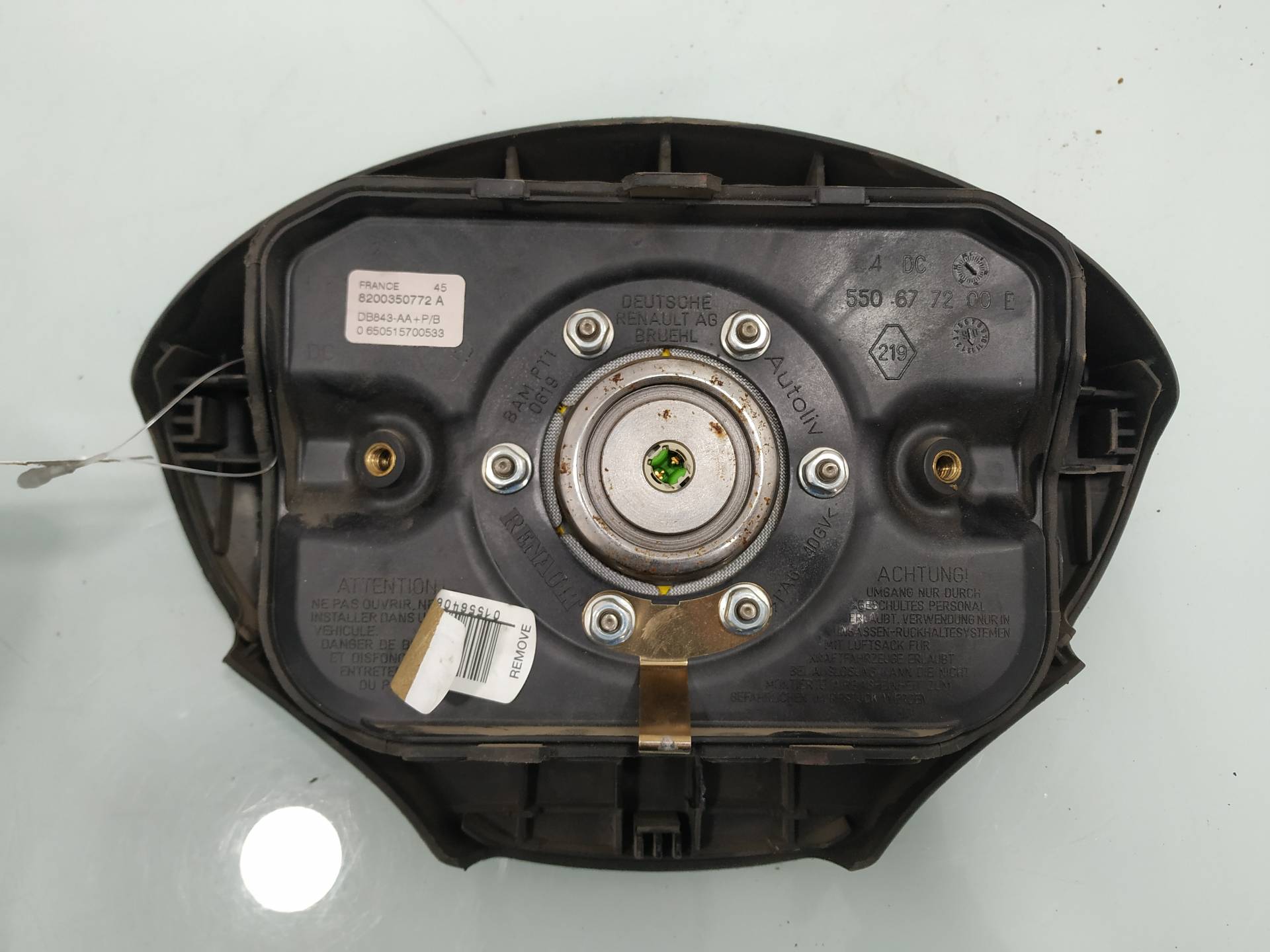 Airbag guida K9K714 8200350772A de Renault Kangoo 2003-0 con 196589 km - pieza usada
