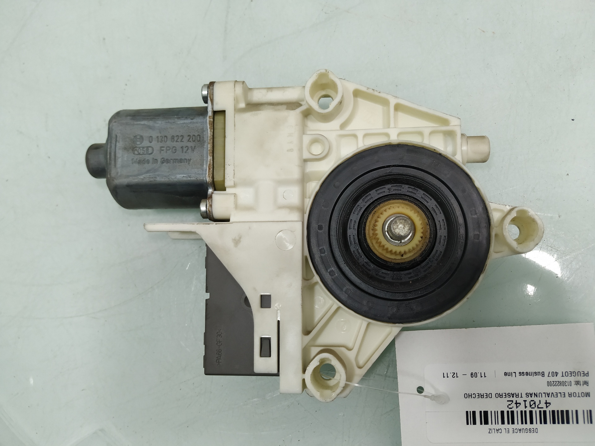 PEUGEOT 407 1 generation (2004-2010) Rear Right Door Window Control Motor 0130822200 24919828