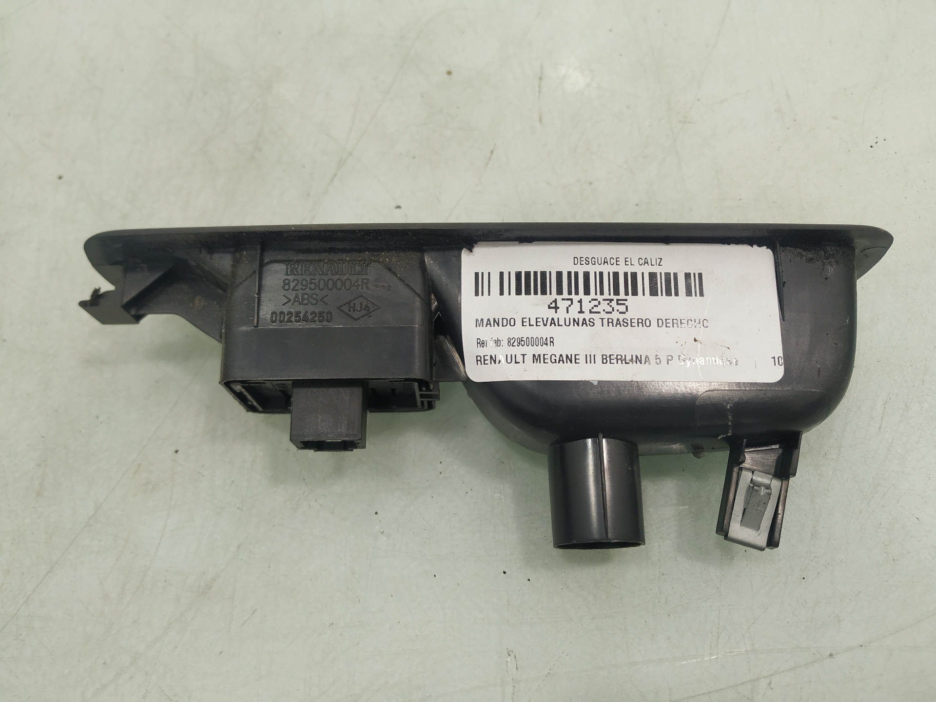 VAUXHALL Megane 3 generation (2008-2020) Rear Right Door Window Control Switch 829500004R 24976170