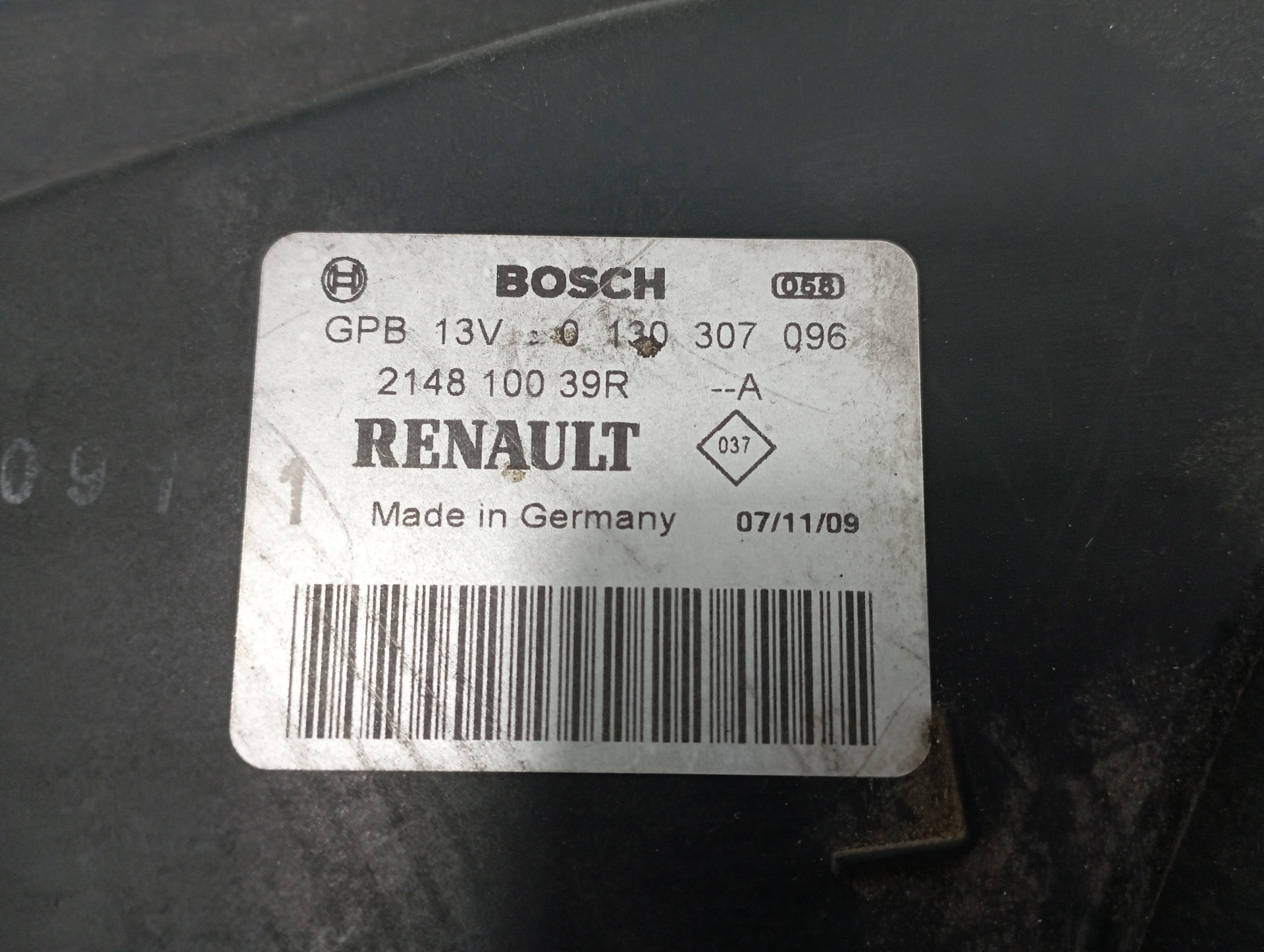 RENAULT Laguna 3 generation (2007-2015) Porlasztóventilátor 0130307096 22847554