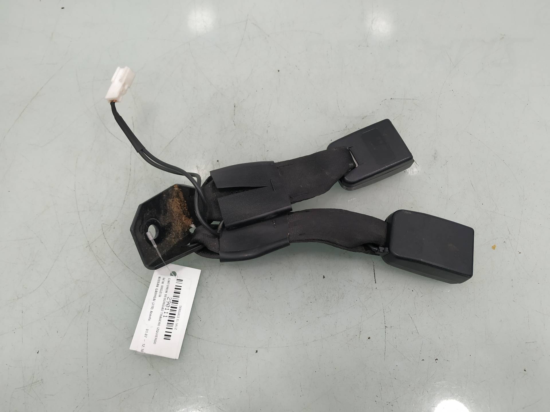 NISSAN Qashqai 1 generation (2007-2014) Rear Left Seatbelt 88863JD10A 18967698