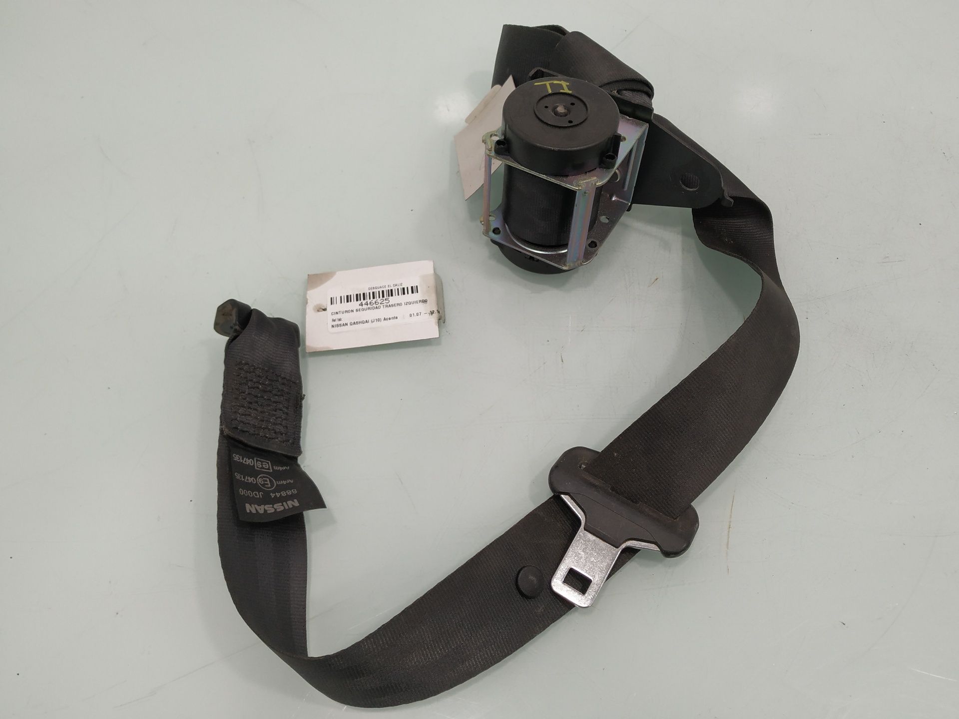 NISSAN Qashqai 1 generation (2007-2014) Rear Left Seatbelt 88844JD000 19108199