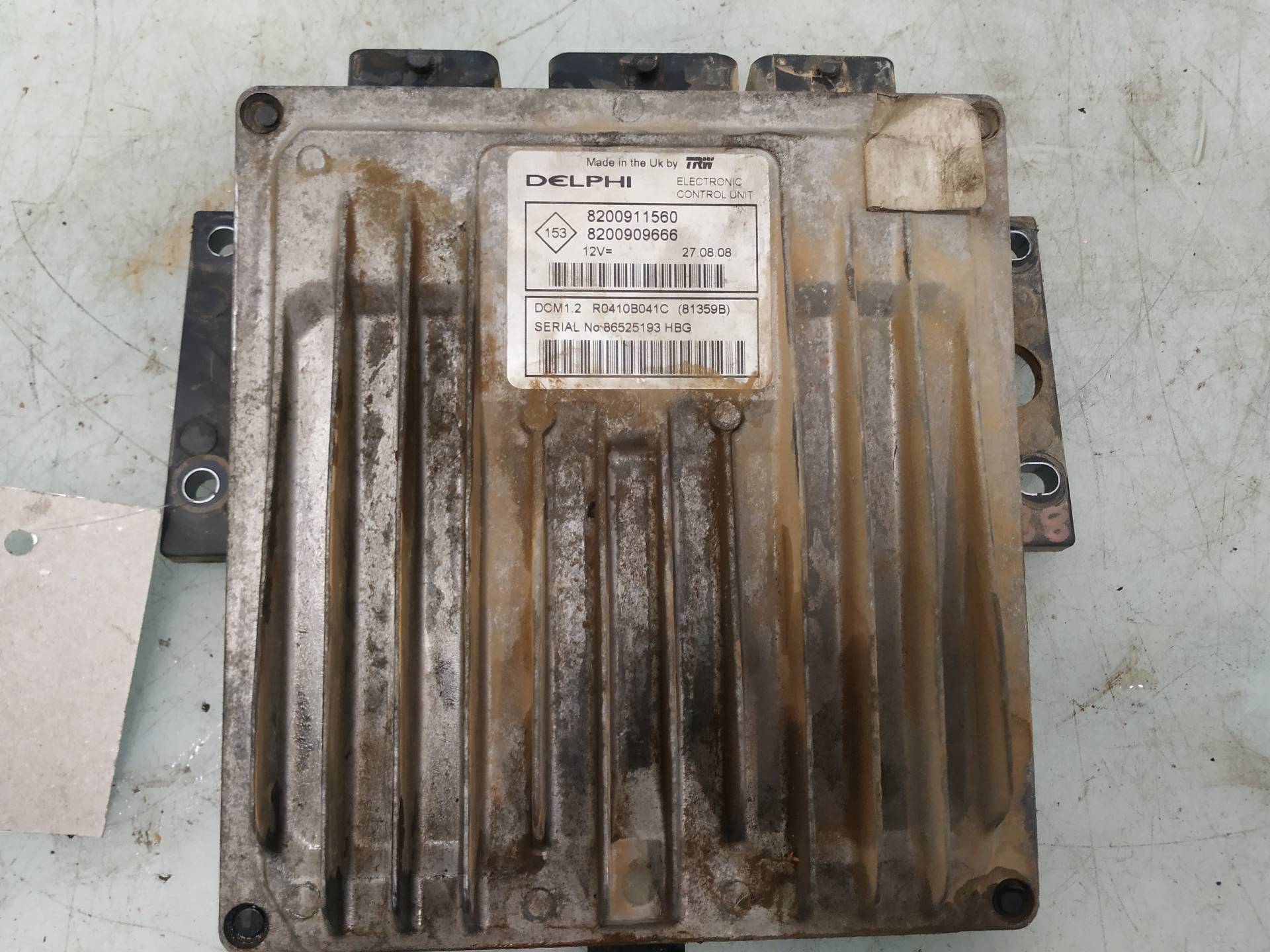 RENAULT Kangoo 2 generation (2007-2021) Engine Control Unit ECU 8200911560 18993746