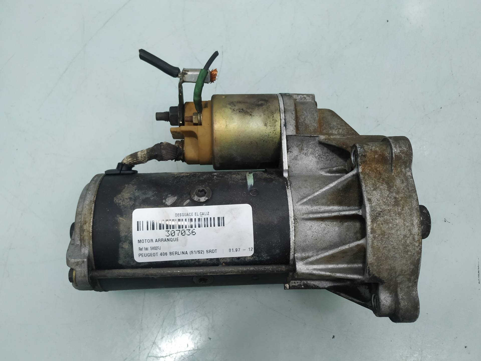 PEUGEOT 406 1 generation (1995-2004) Starter Motor 5802FJ 18987343