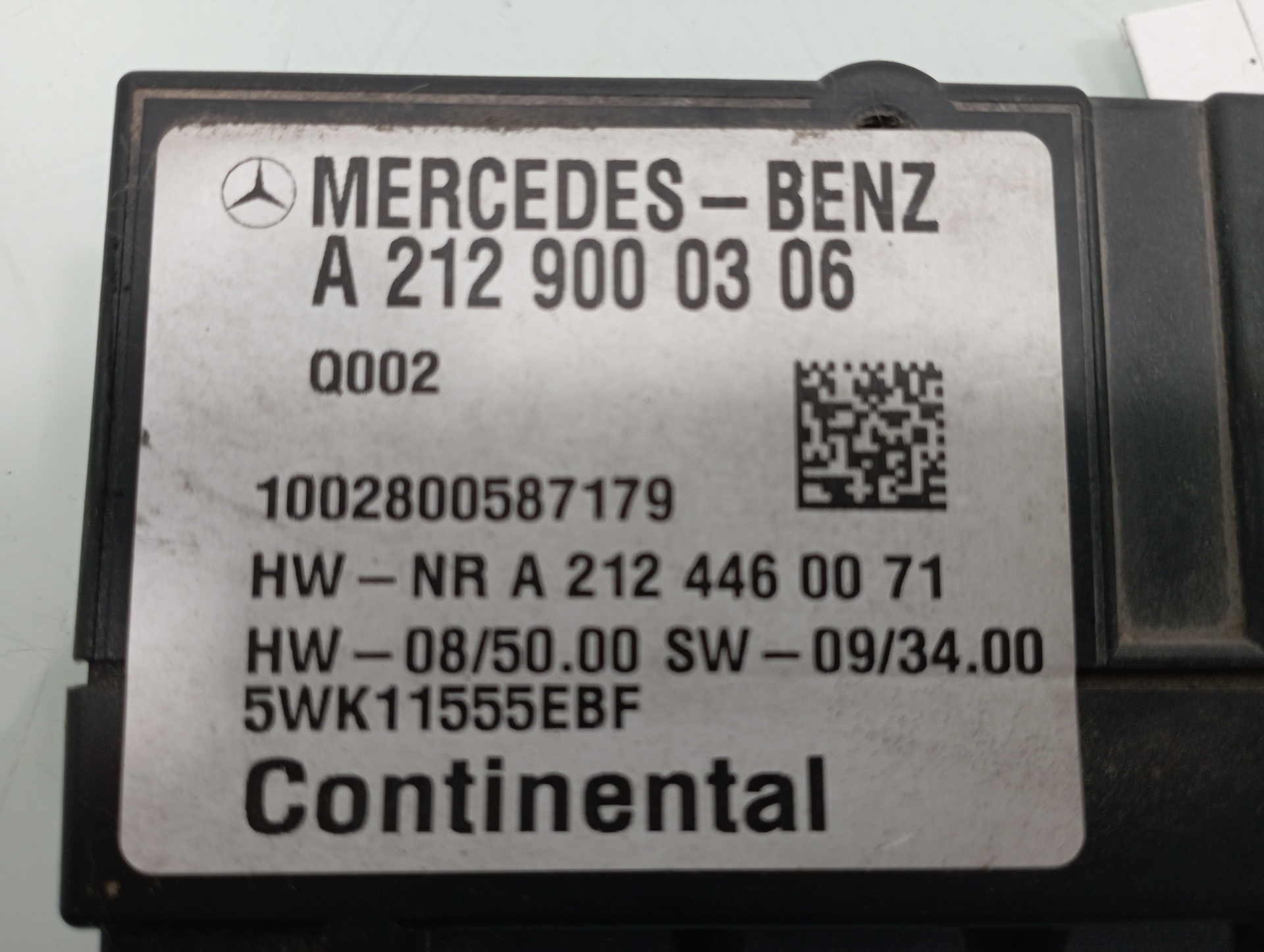 MERCEDES-BENZ E-Class W212/S212/C207/A207 (2009-2016) Другие блоки управления A2129000306 19105545