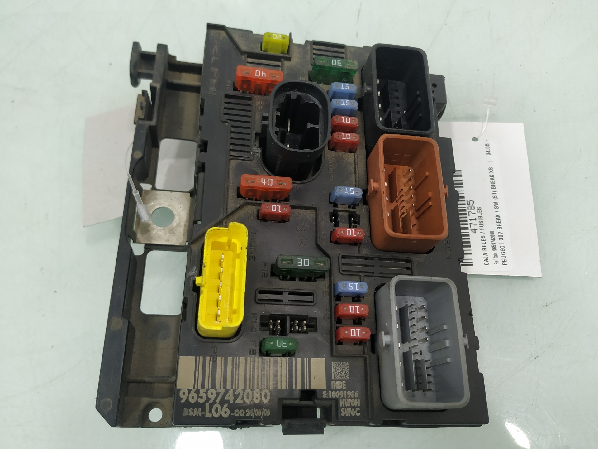 PEUGEOT 307 1 generation (2001-2008) Fuse Box 9659742080 24920973